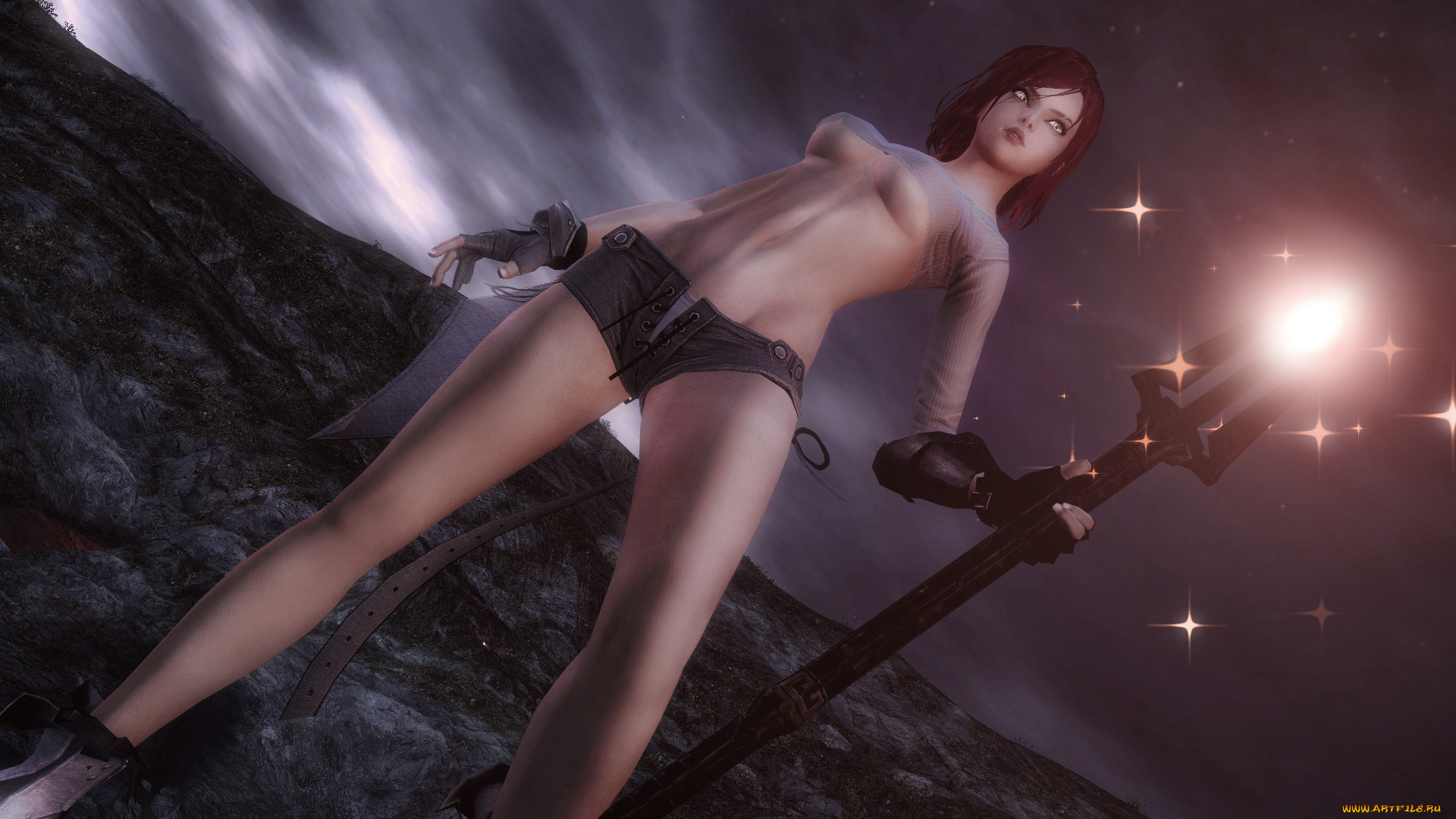 3д, графика, фантазия, , fantasy, девушка, взгляд, фон, тотем