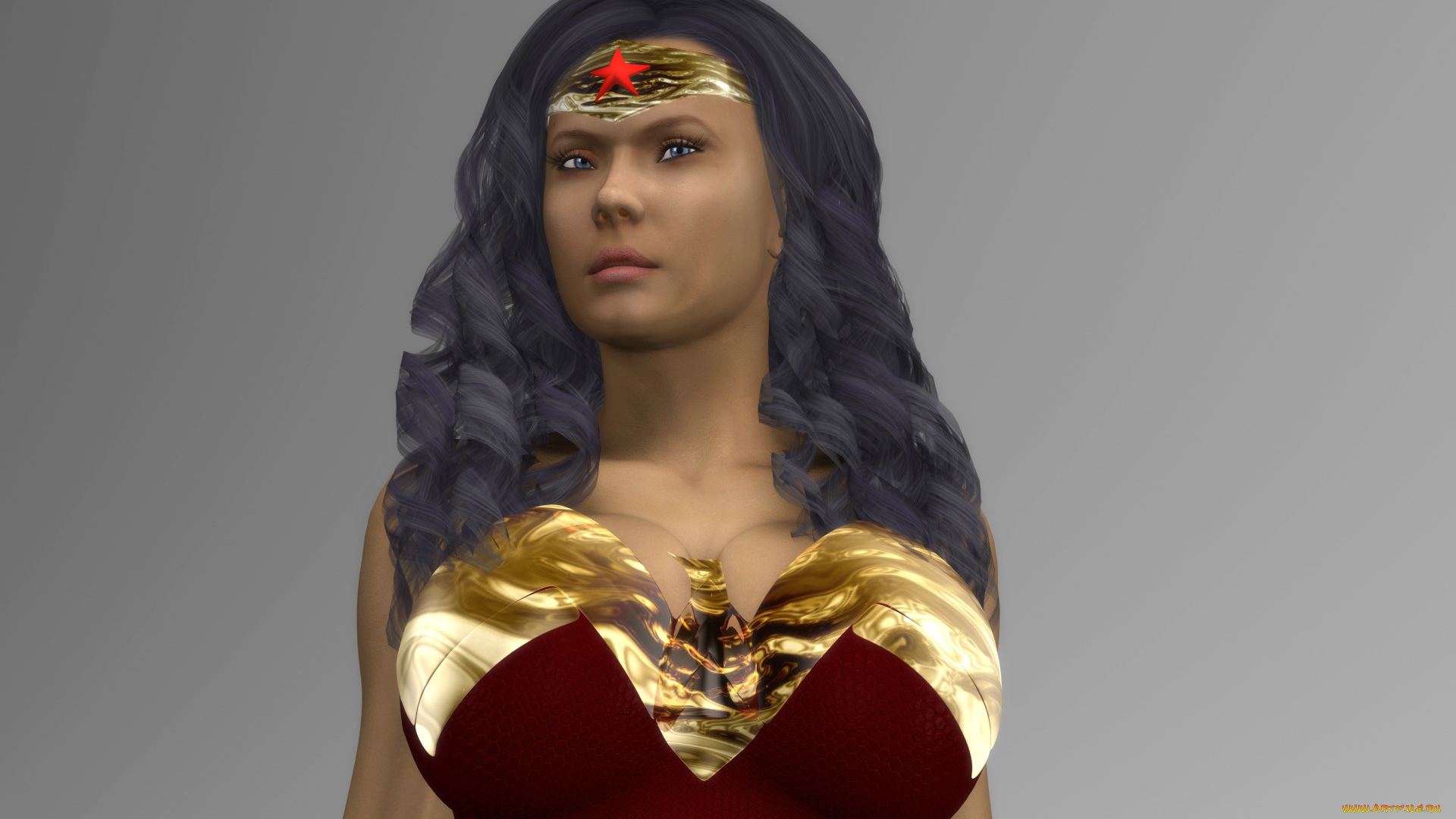 3д, графика, фантазия, , fantasy, супермен, фон, взгляд, девушка