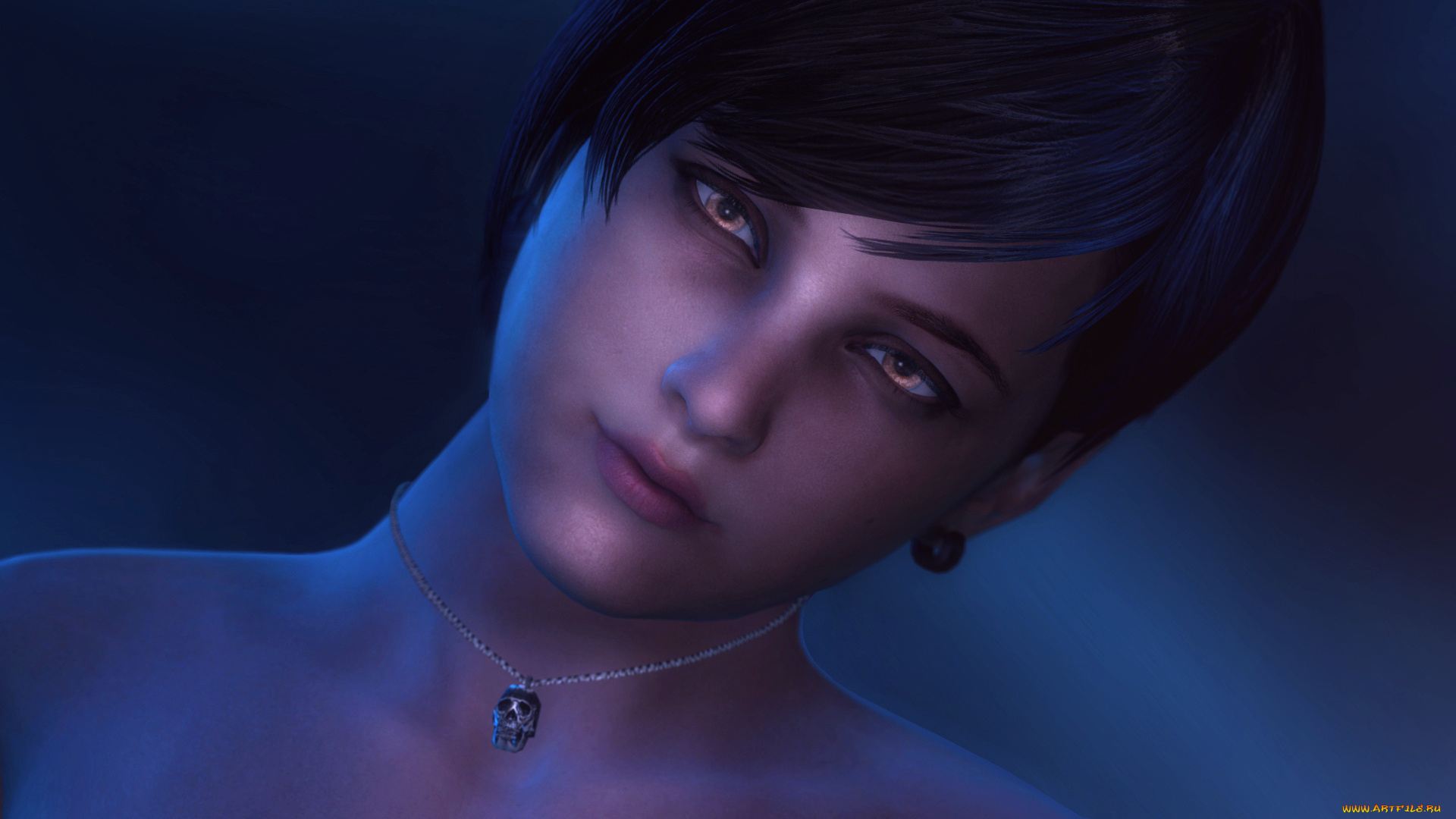 3д, графика, портрет, , portraits, девушка, взгляд, фон