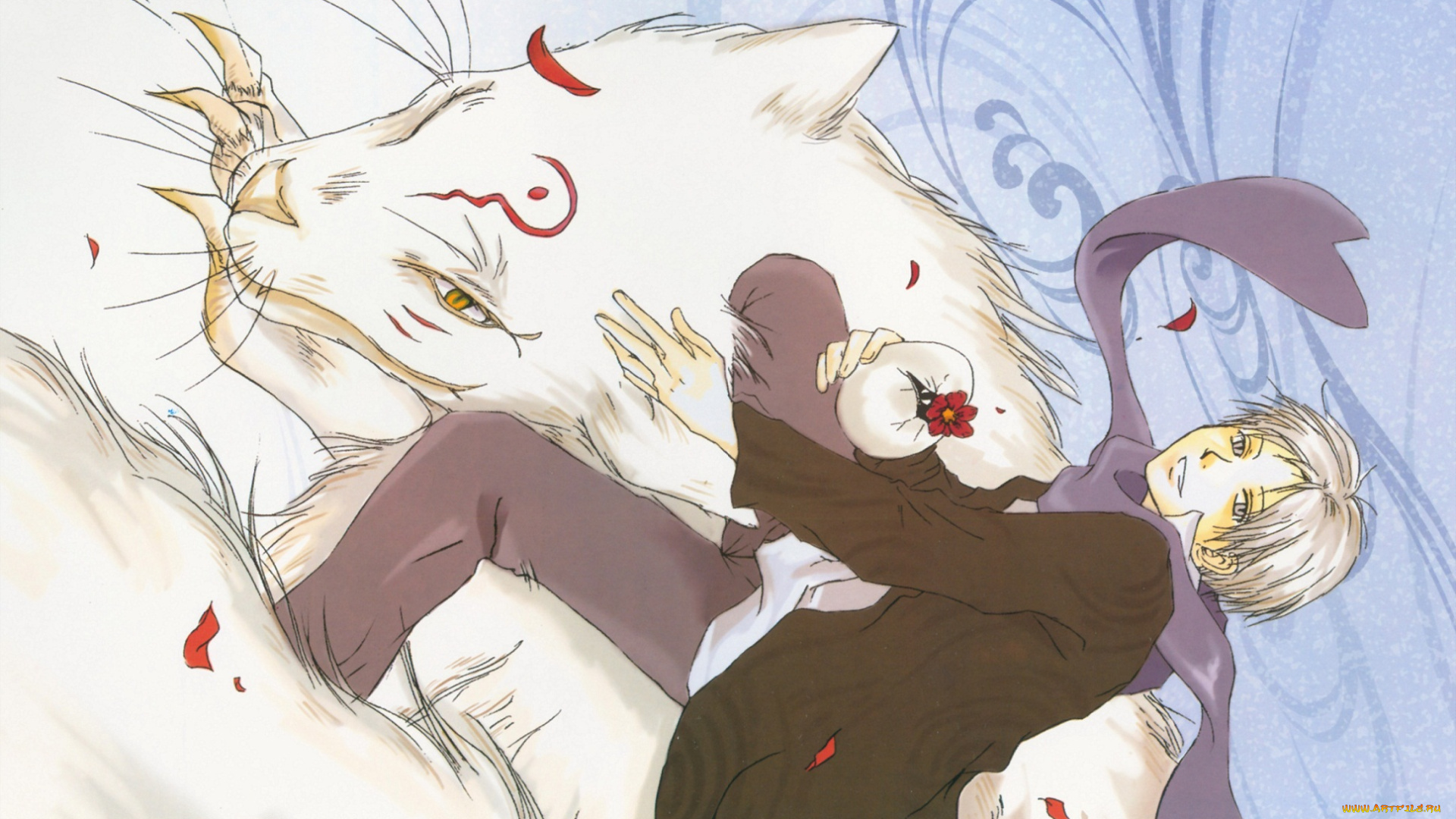 аниме, natsume, yuujinchou, мяко, сенсей, нацуме