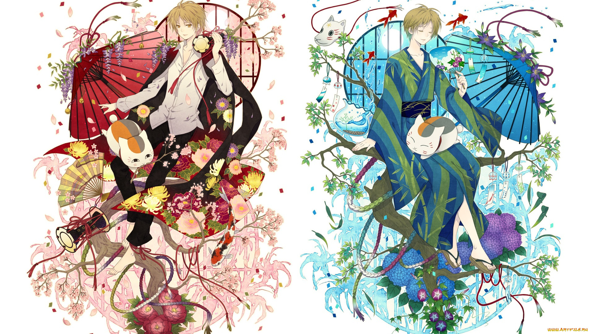 аниме, natsume, yuujinchou, нацуме, тетрадь, дружбы