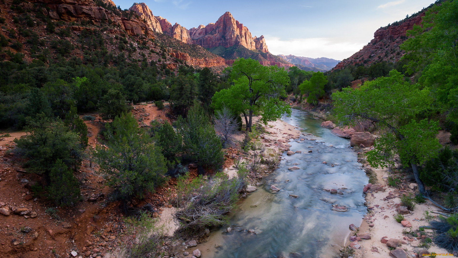 природа, реки, озера, река, пейзаж, горы