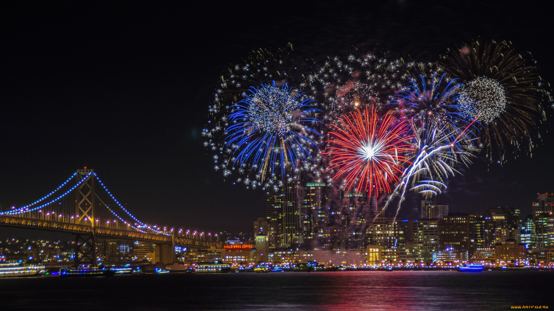 разное, салюты, , фейерверки, ночь, фейерверк