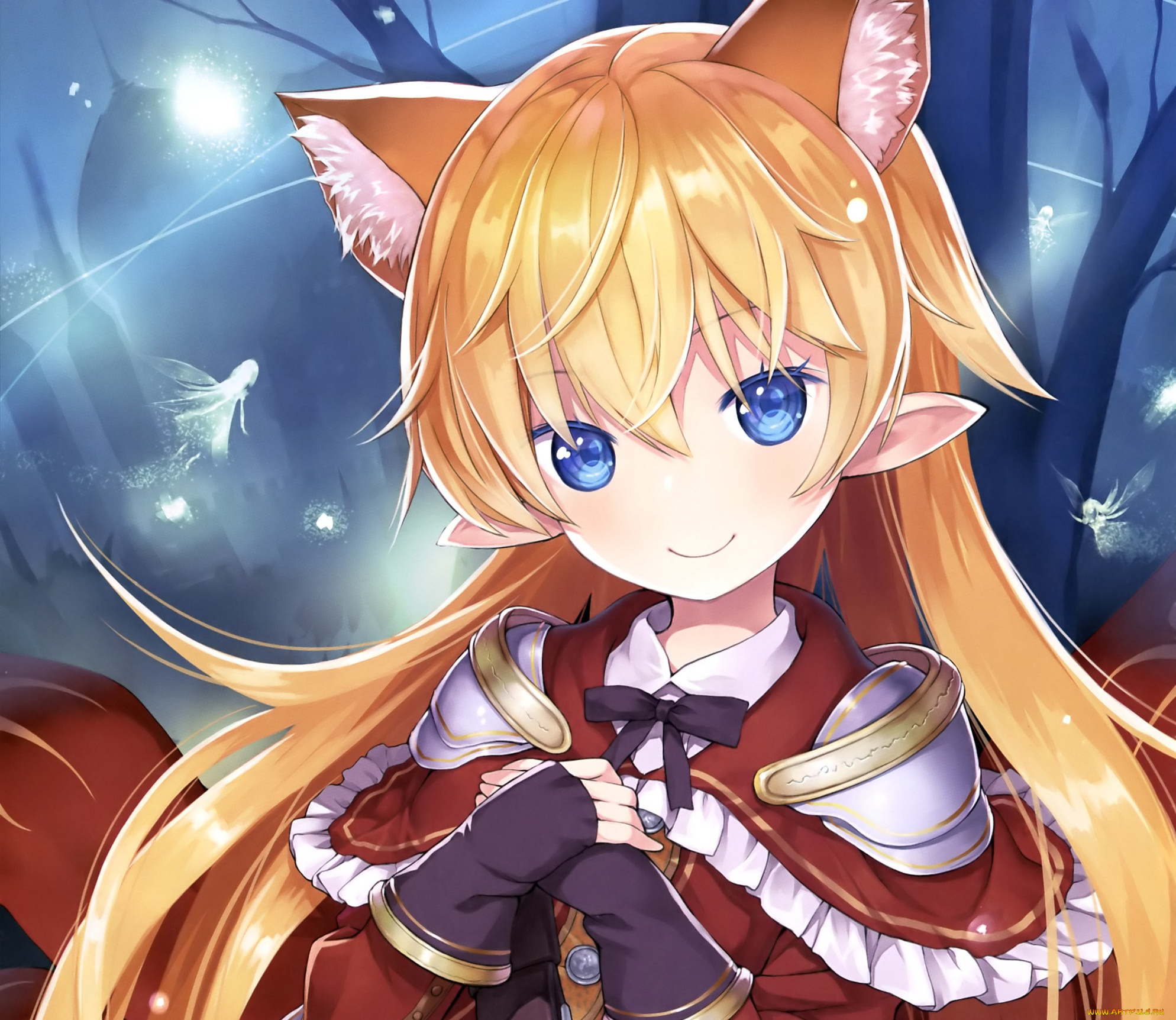 аниме, животные, , существа, девочка