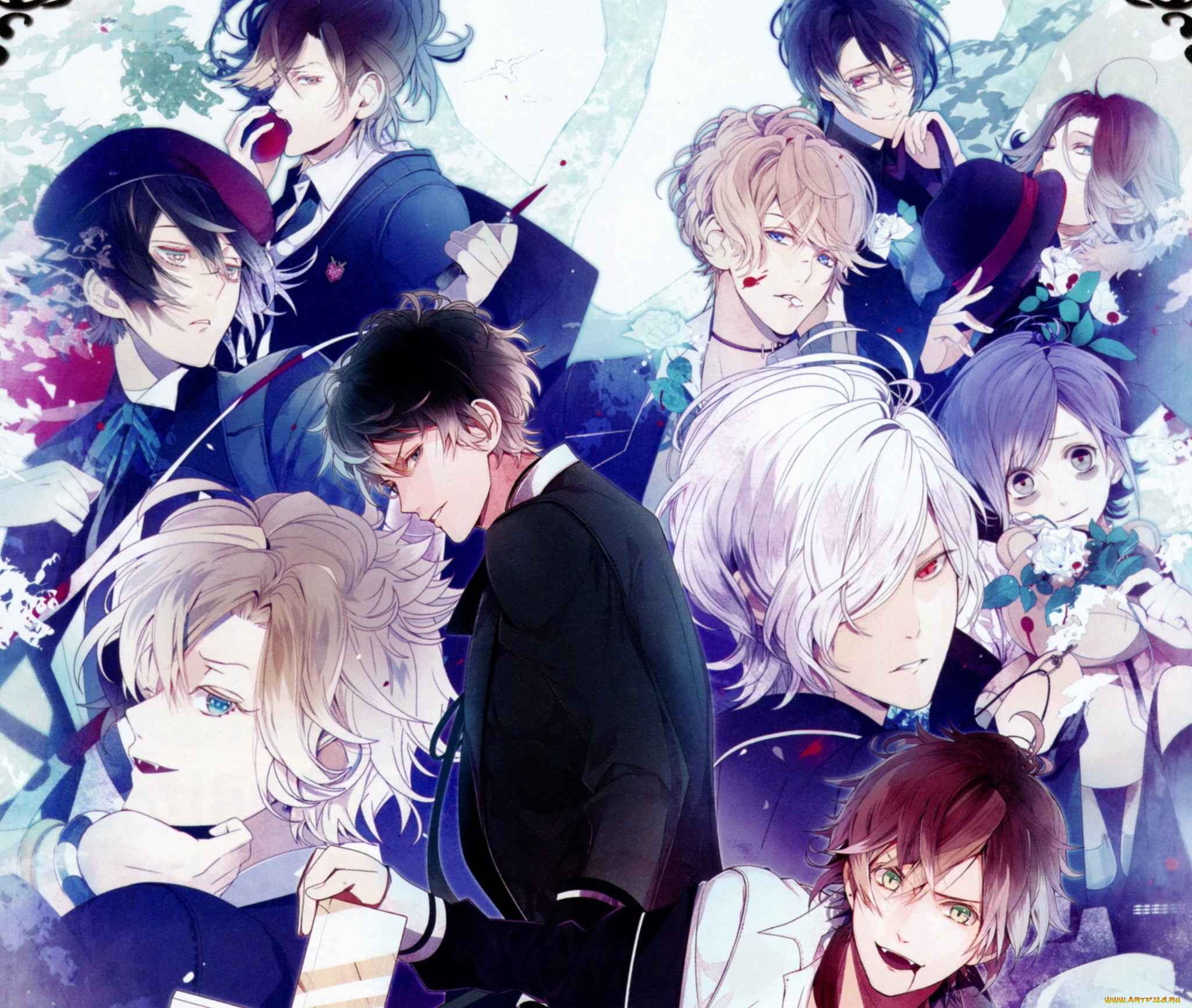 аниме, diabolik, lovers, братья, вампиры