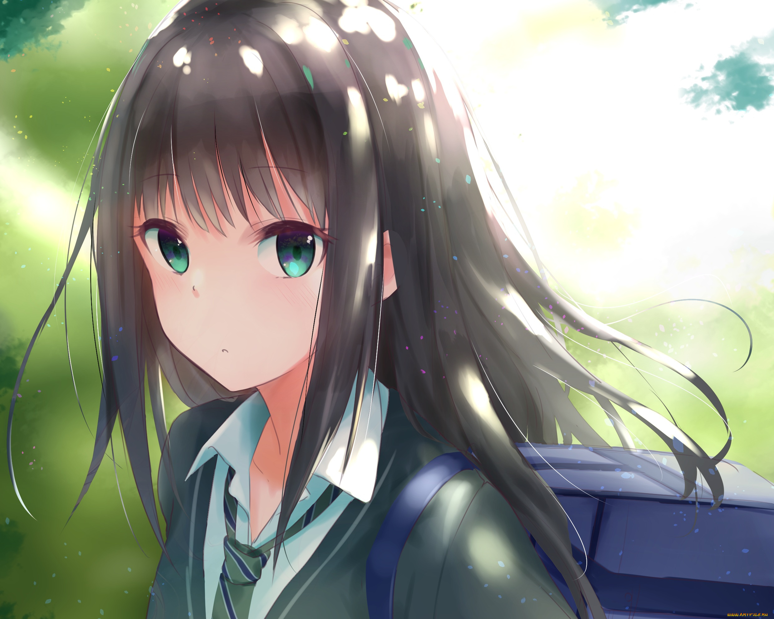 аниме, idolm@ster, девушка, взгляд, фон