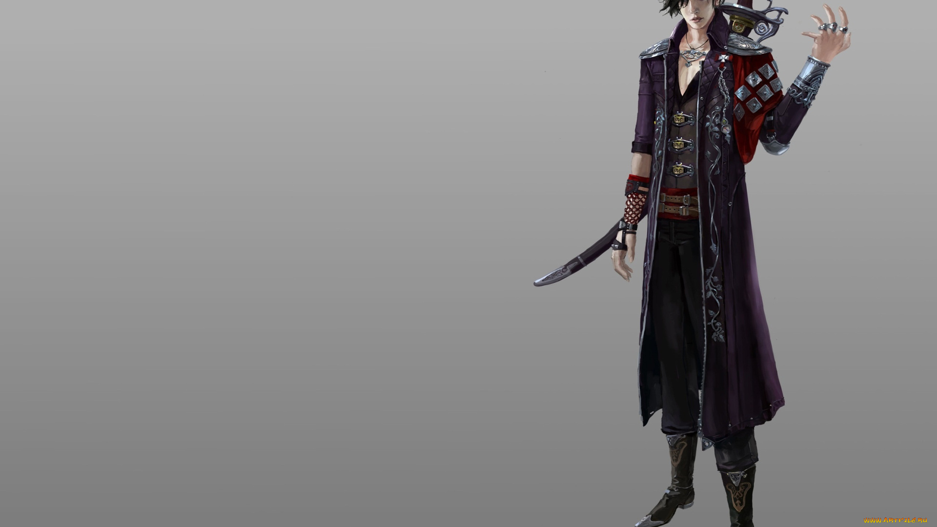 фэнтези, люди, lee, sung, арт, парень, оружие, минимализм