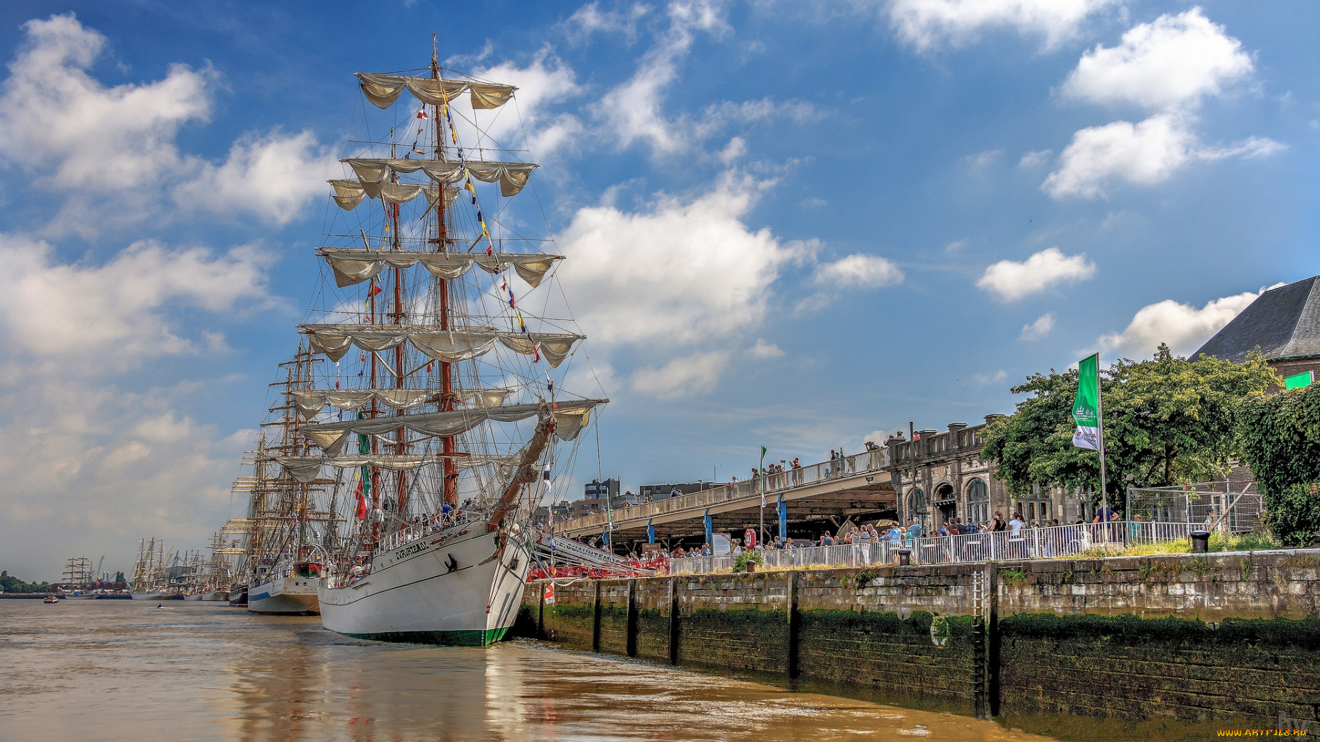 корабли, парусники, мачты, паруса