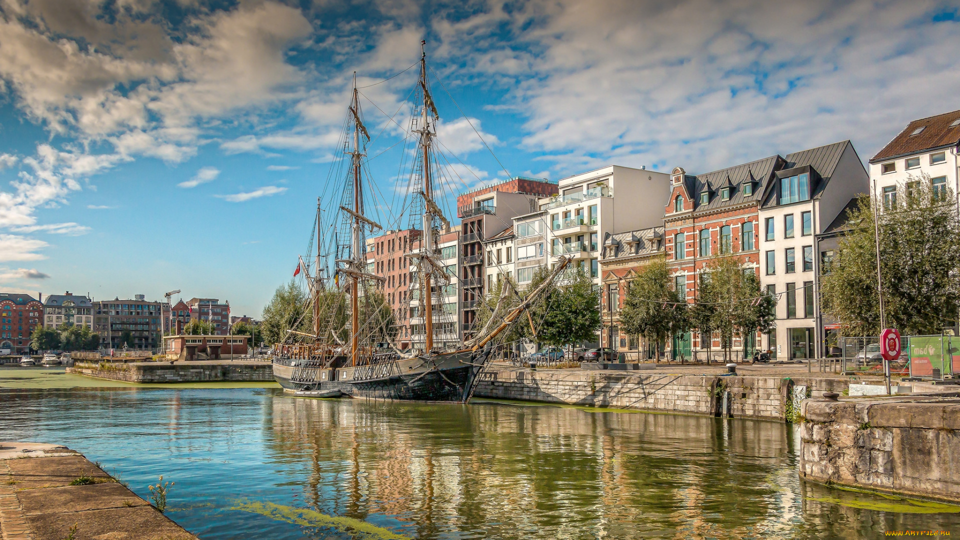 корабли, парусники, паруса, мачты