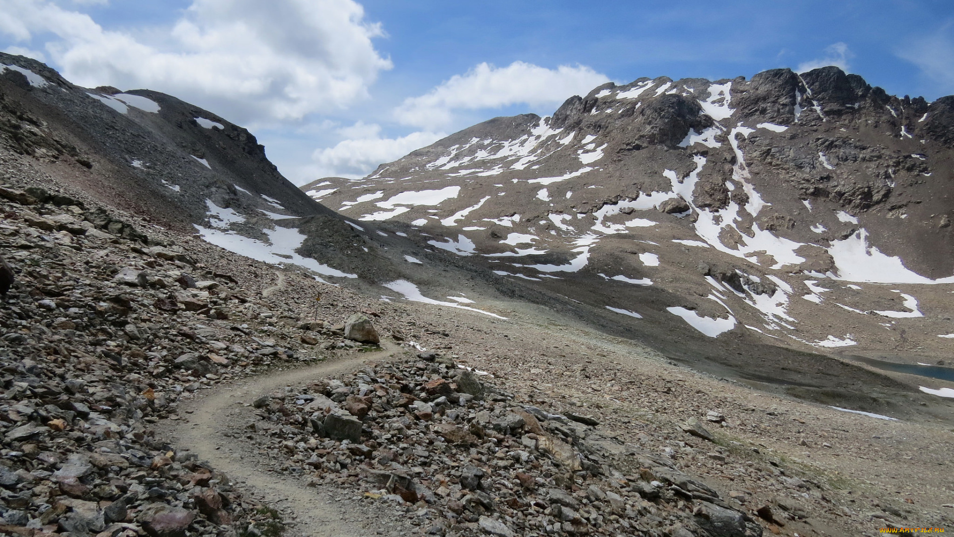 природа, горы, снег