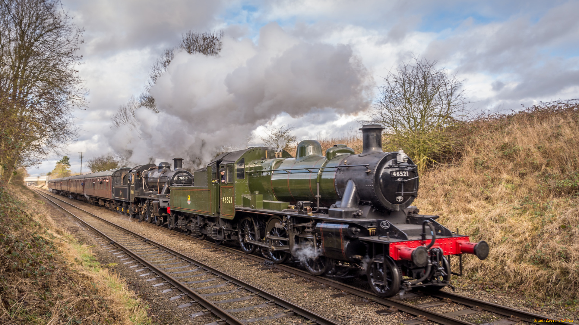 техника, паровозы, рельсы, паровоз