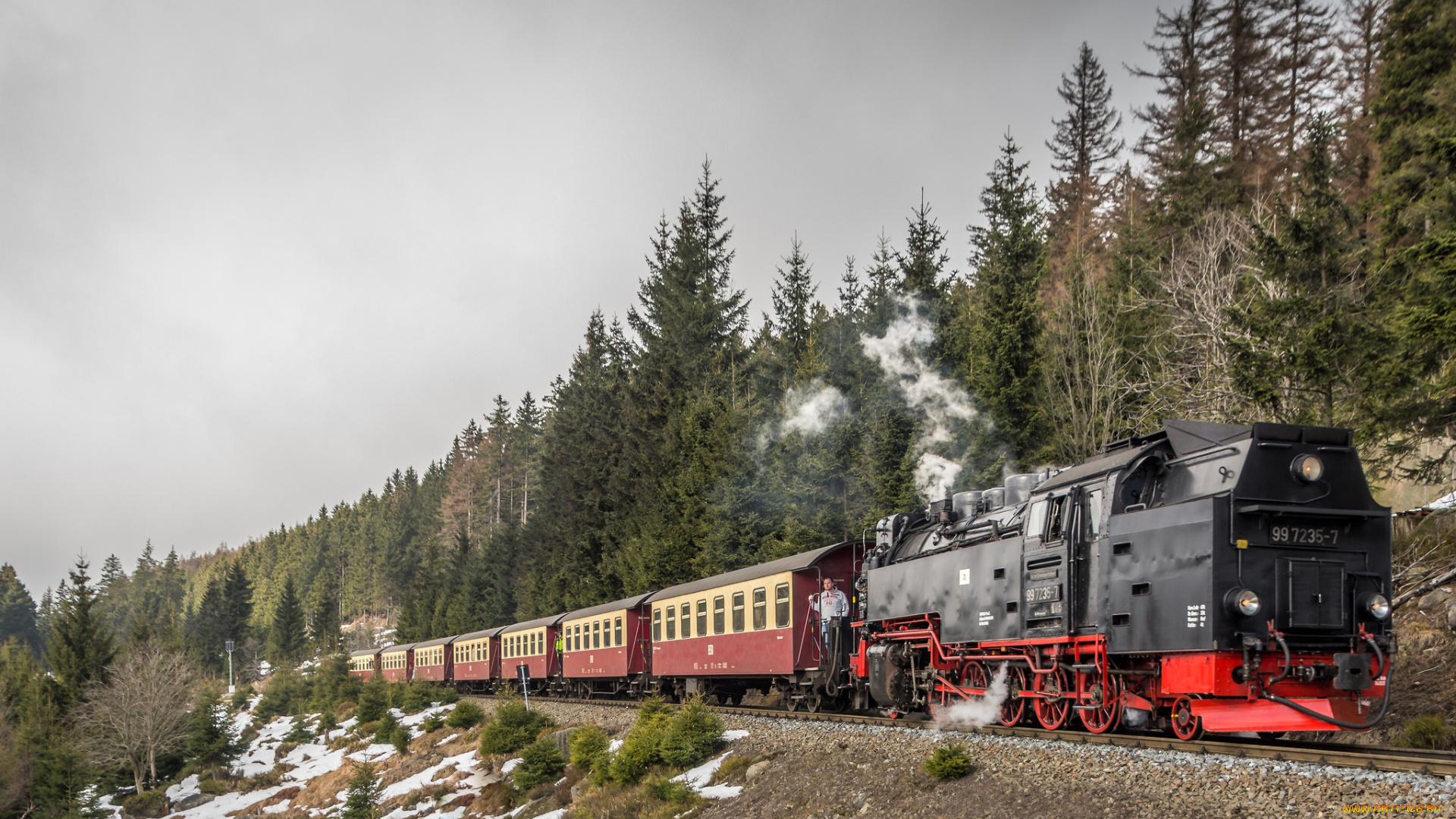 техника, паровозы, рельсы, паровоз