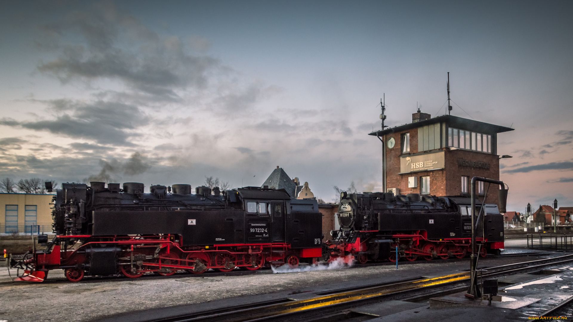 техника, паровозы, рельсы, паровоз