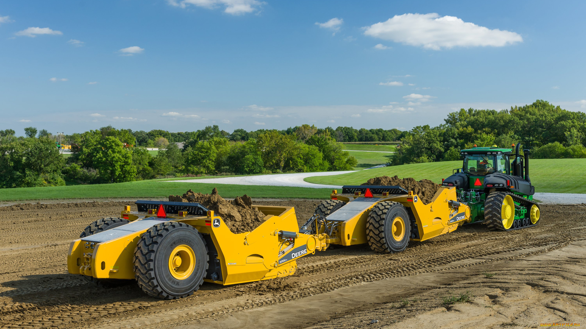 техника, тракторы, на, гусенецах, john, deere