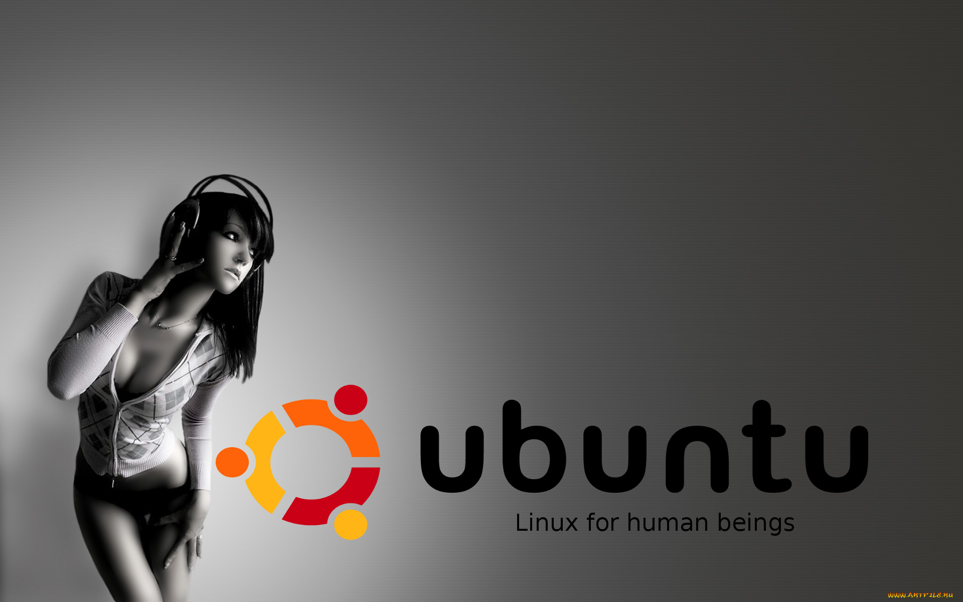 компьютеры, ubuntu, linux, фон, логотип