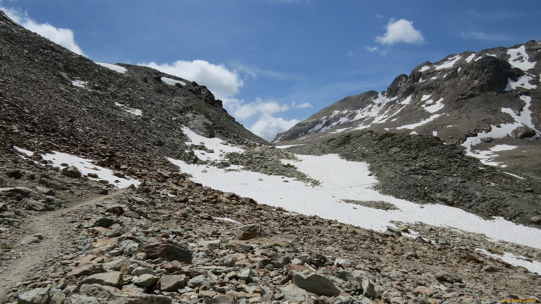 природа, горы, снег