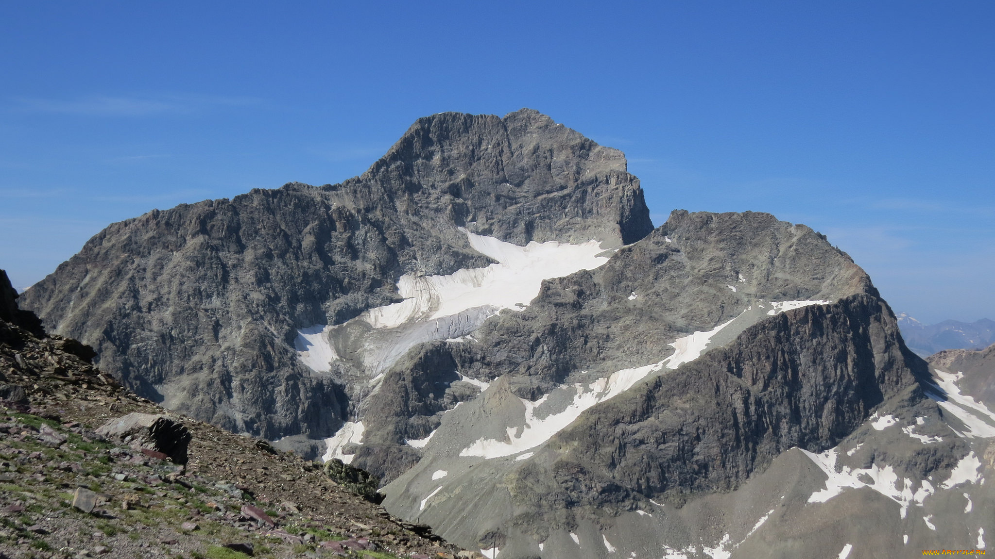 природа, горы, снег