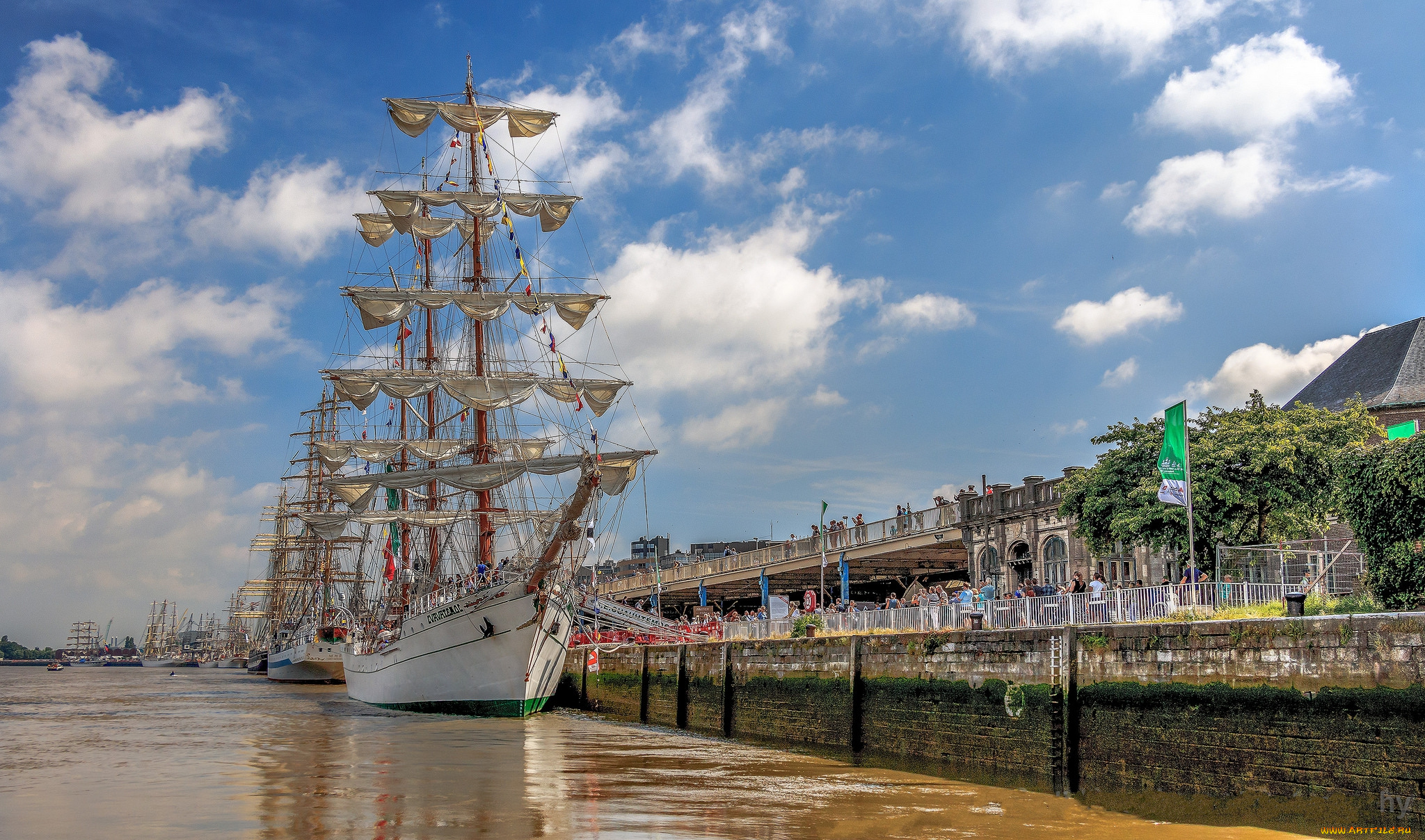 корабли, парусники, мачты, паруса