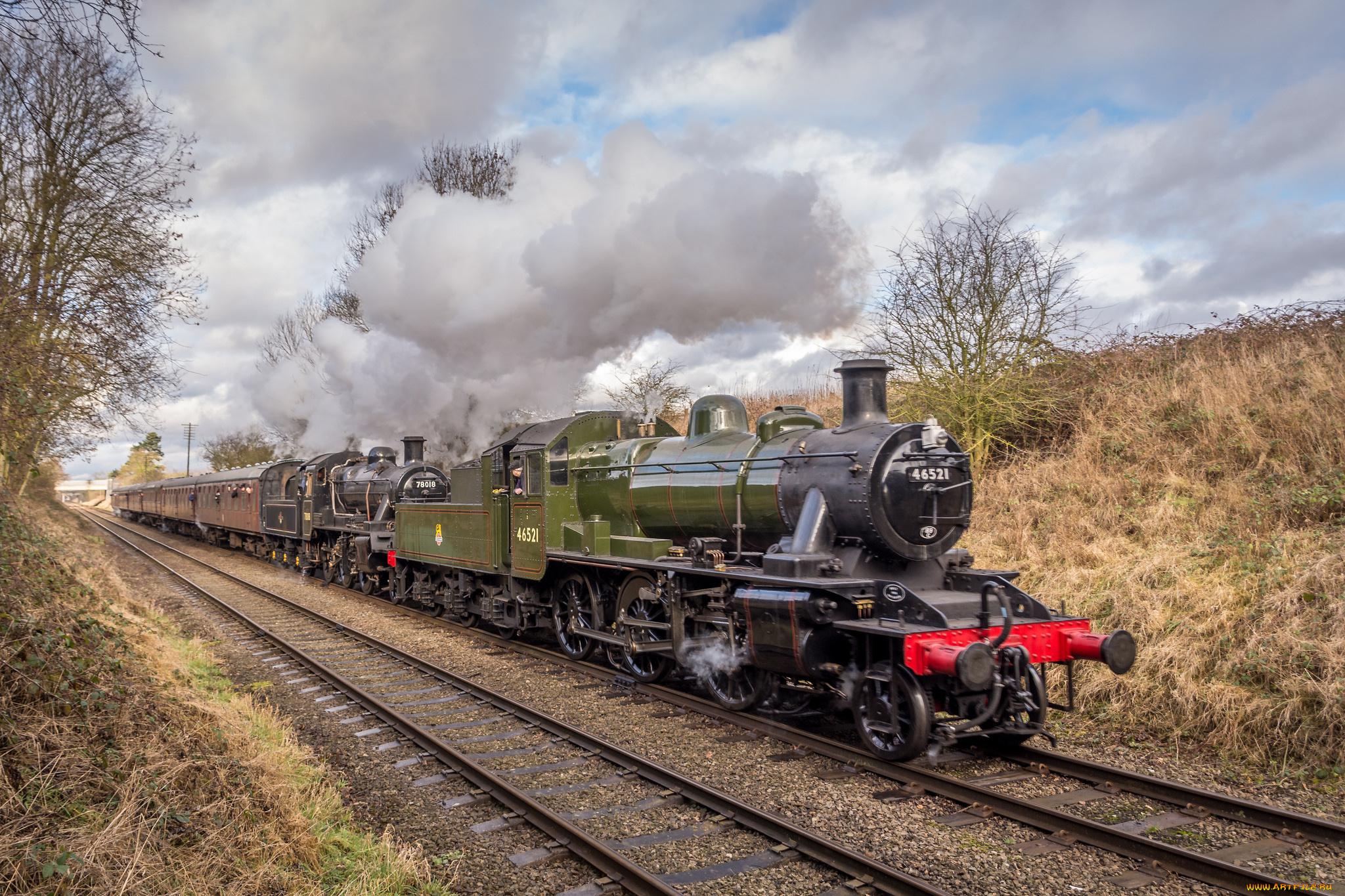 техника, паровозы, рельсы, паровоз