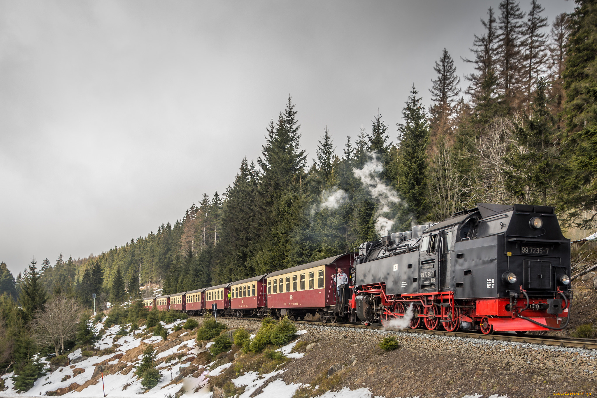 техника, паровозы, рельсы, паровоз