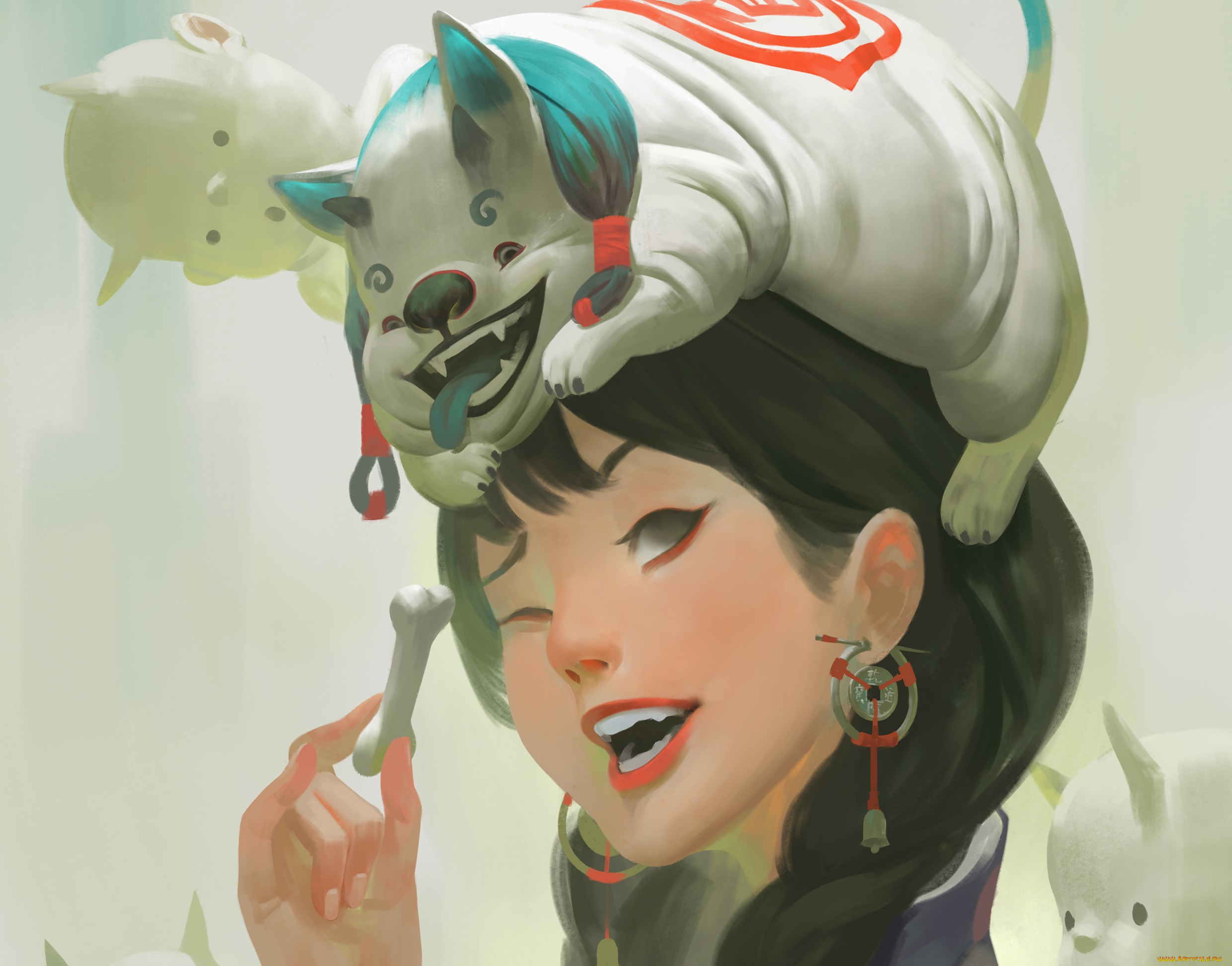 фэнтези, красавицы, и, чудовища, девушка