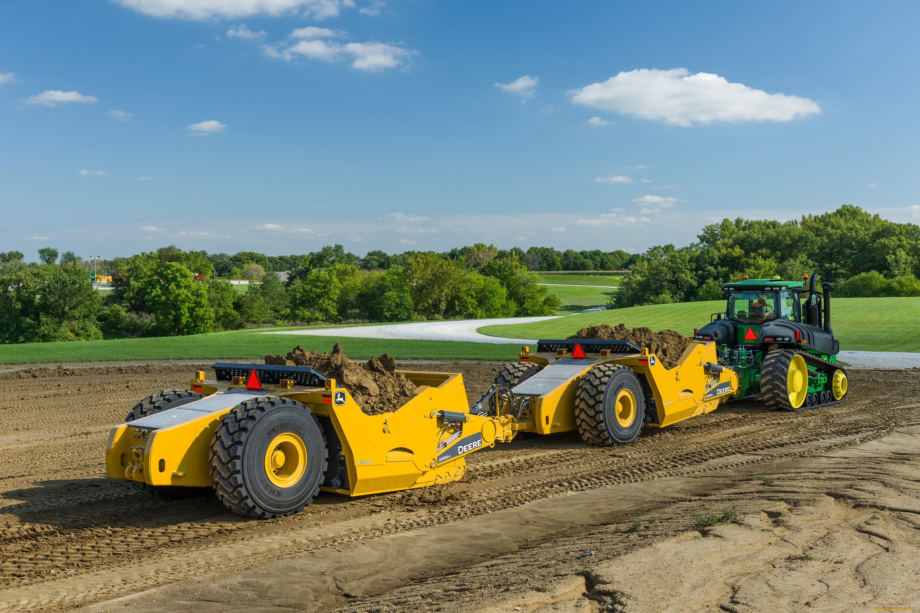 техника, тракторы, на, гусенецах, john, deere