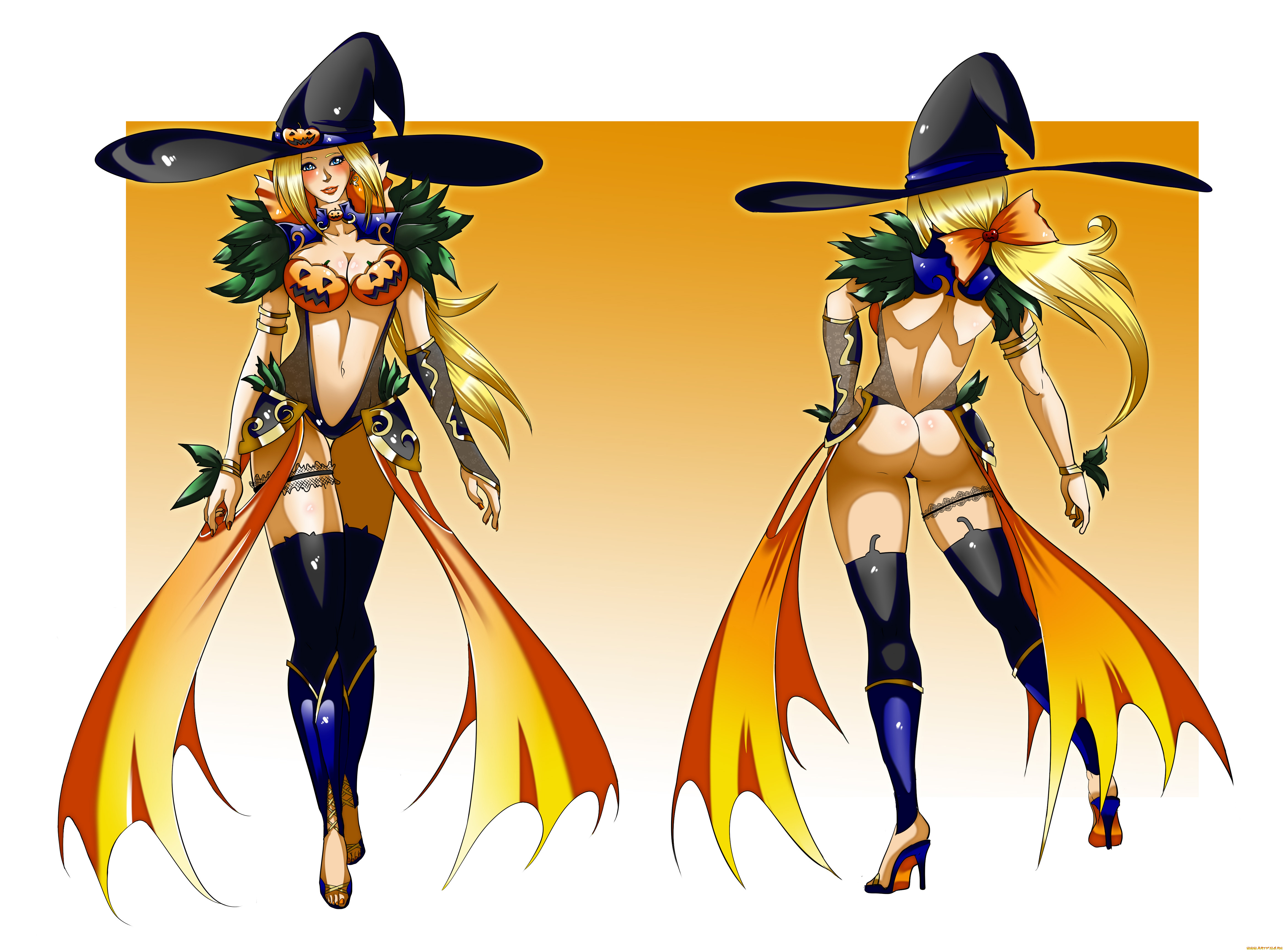 рисованное, комиксы, девушка, фон, взгляд, шляпа