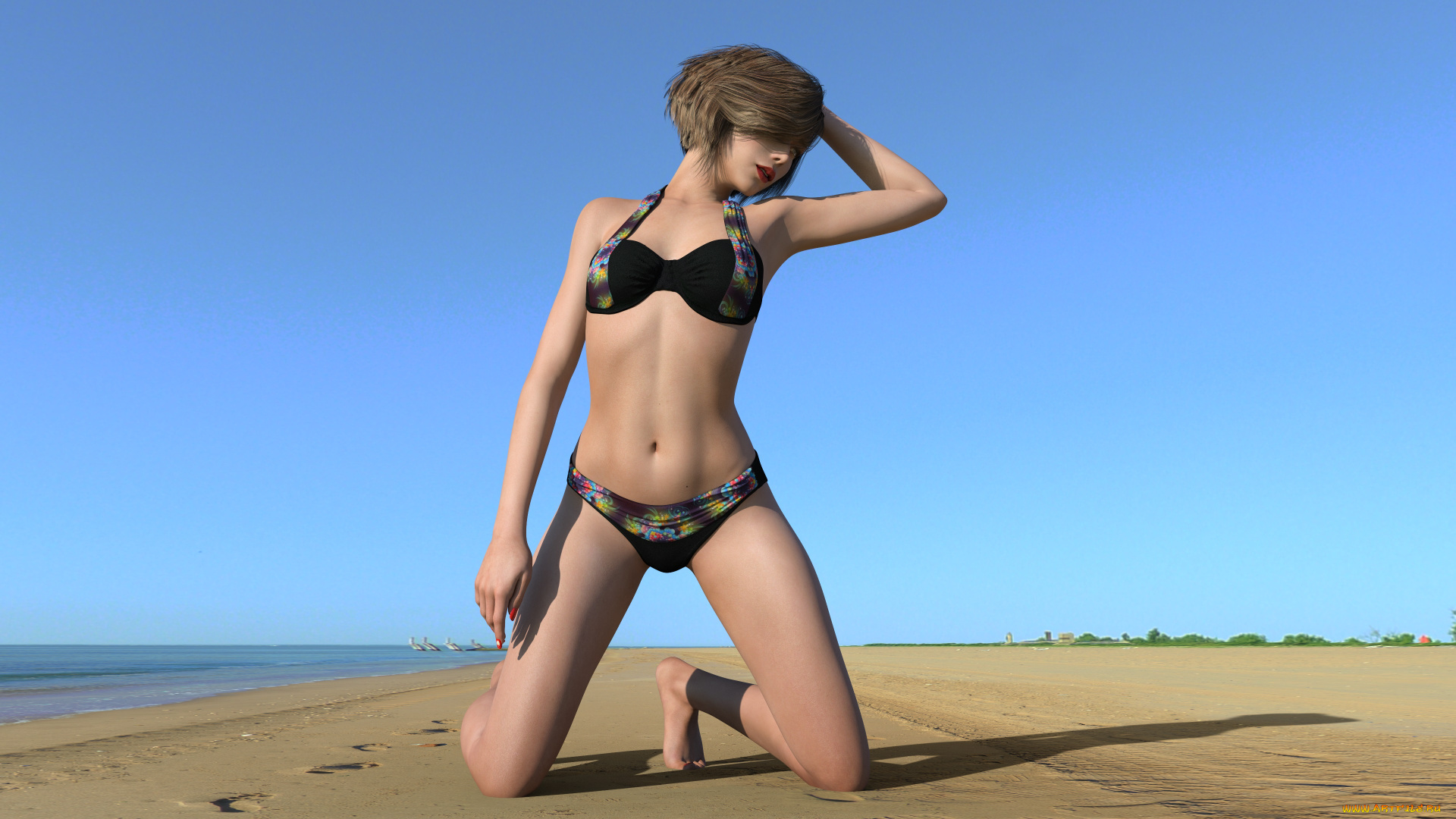 3д, графика, люди, , people, взгляд, фон, девушка