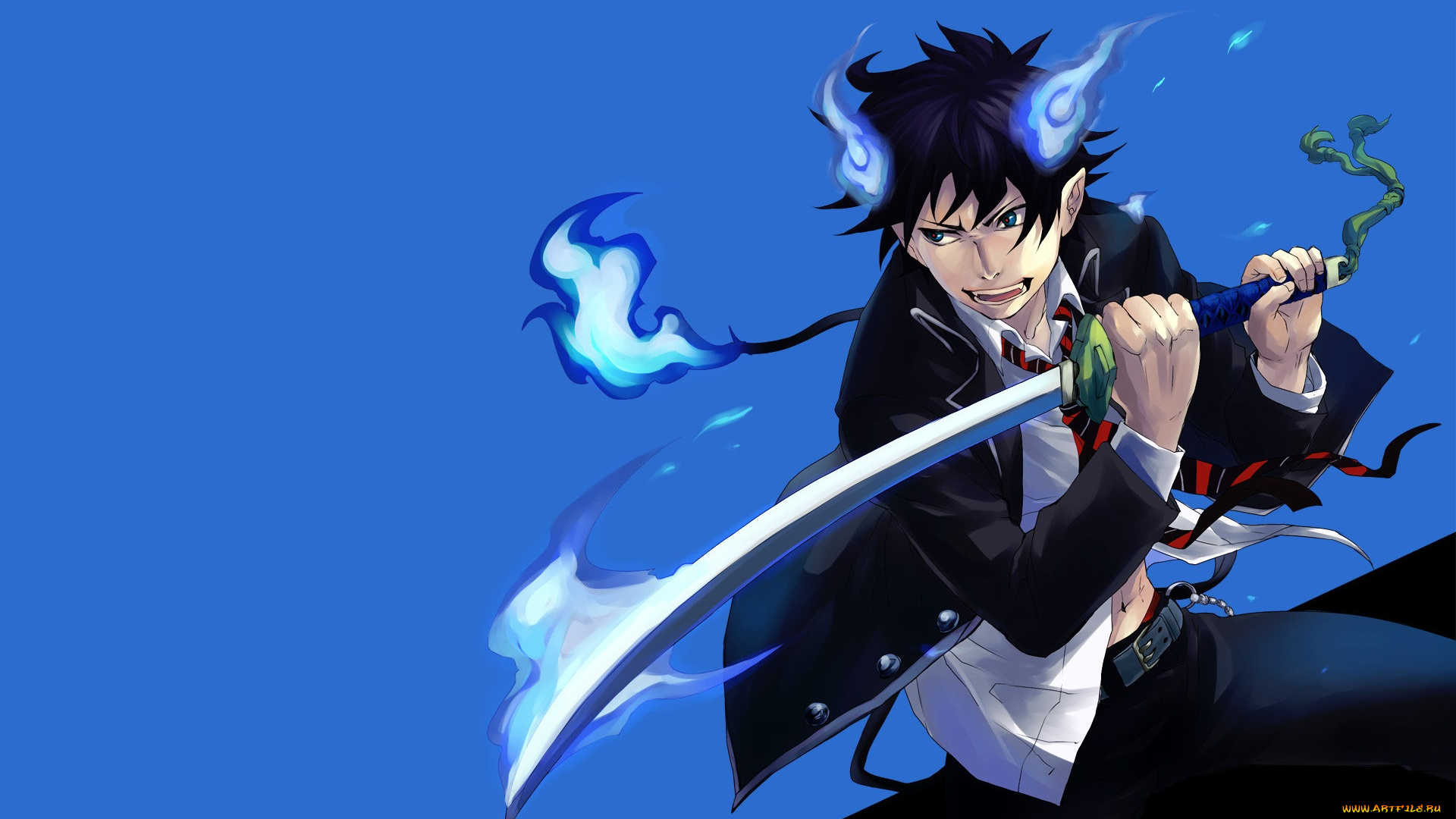 аниме, ao, no, exorcist, рин