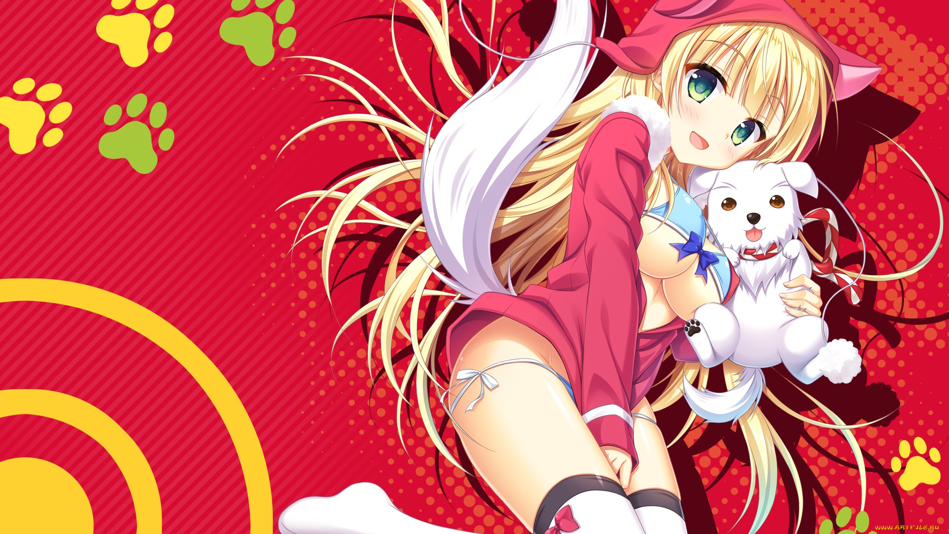 аниме, животные, , существа, девушка, секси