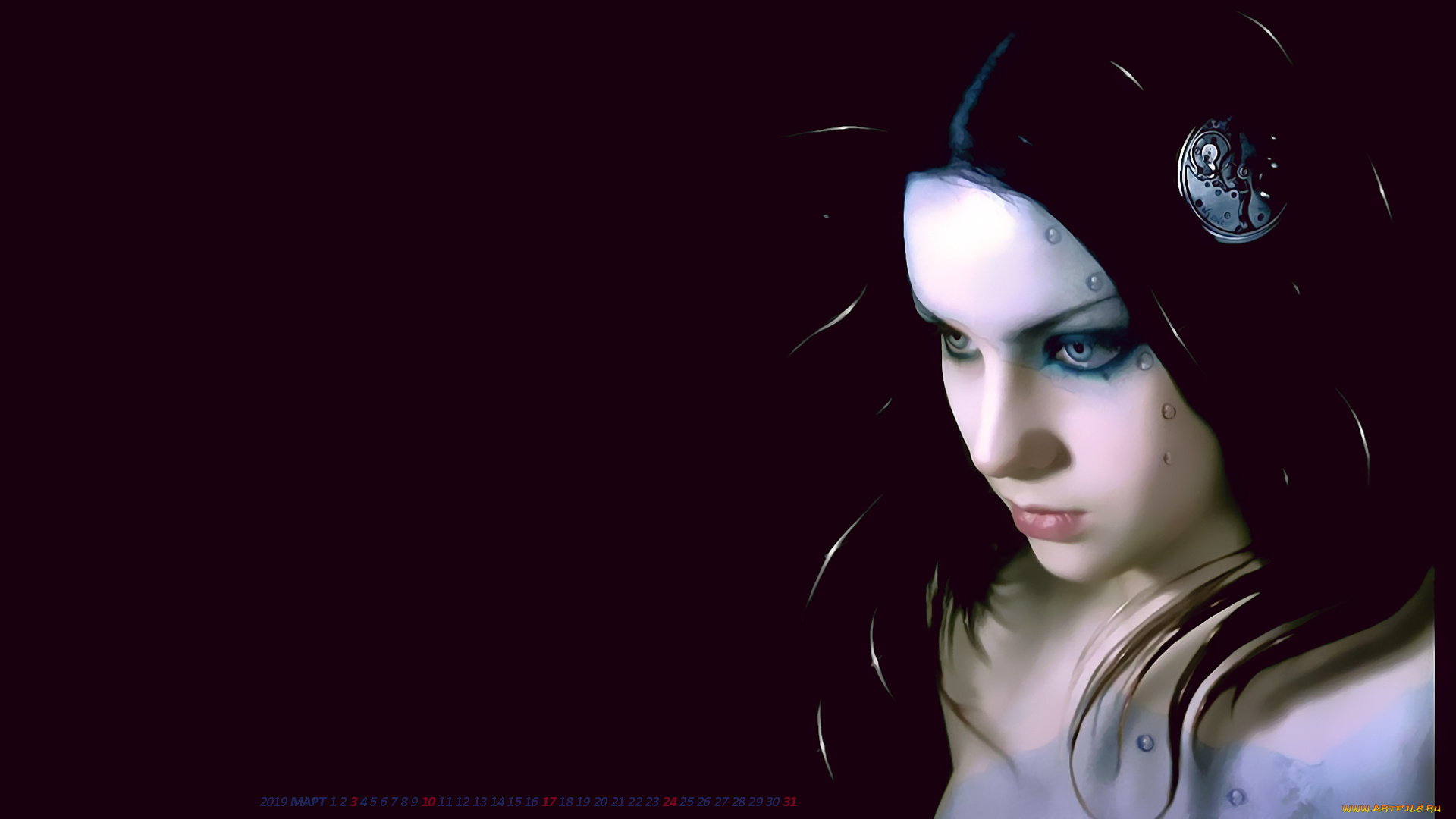 календари, фэнтези, девушка