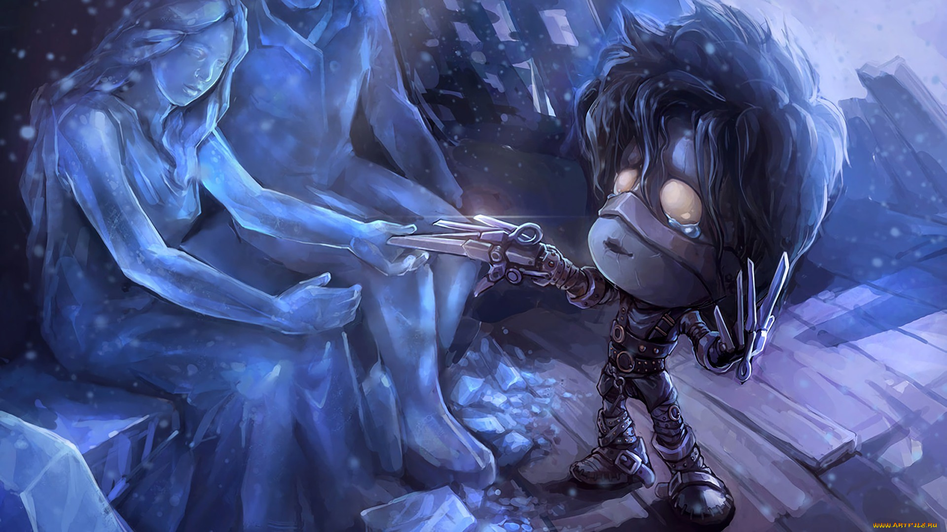 видео, игры, league, of, legends, эдвард, фигуры, ножницы, снег