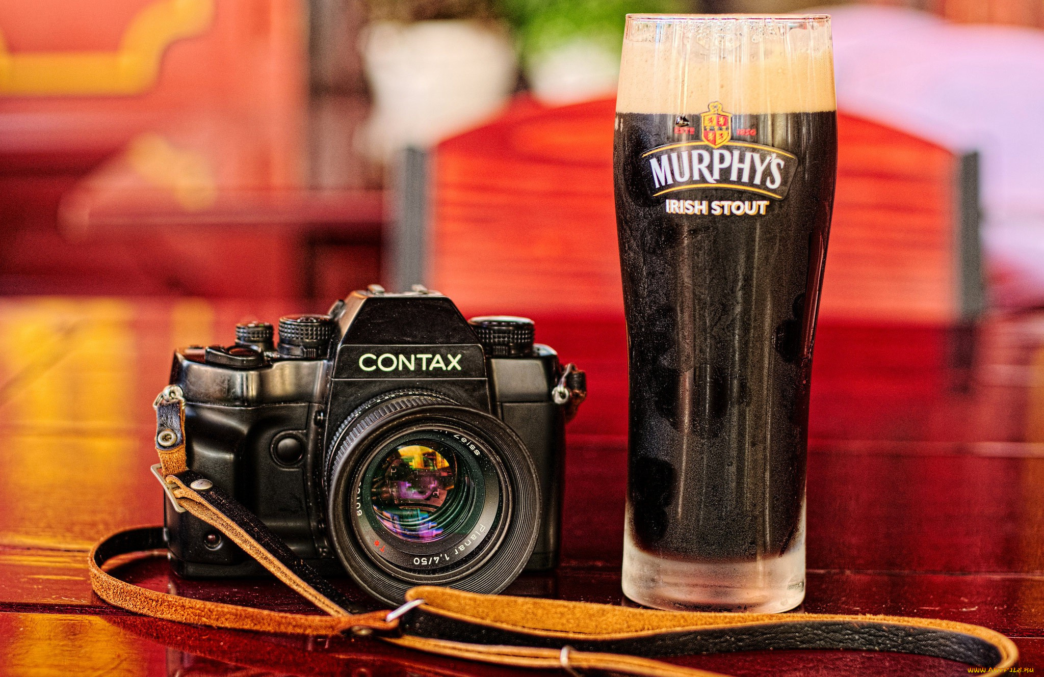 бренды, contax, фотокамера, бокал, пива, murphys