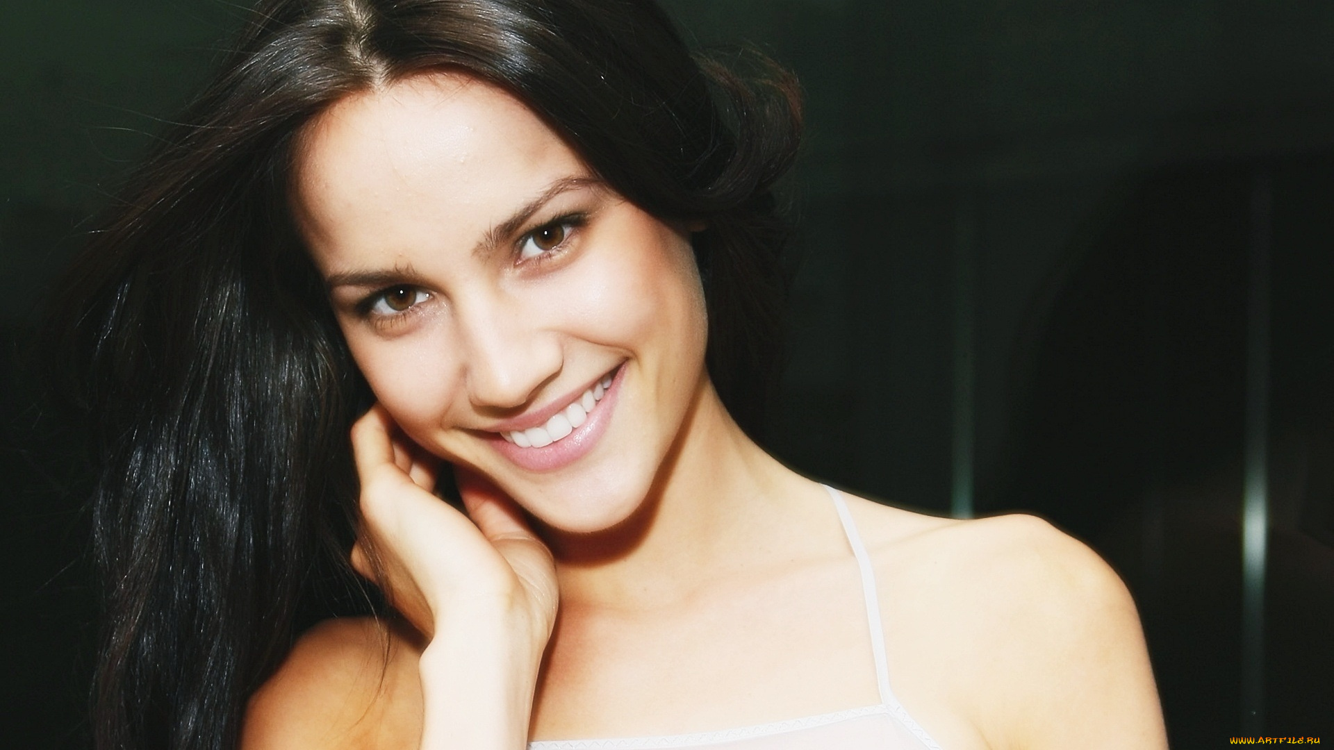 девушки, rachael, finch, брюнетка, лицо, улыбка