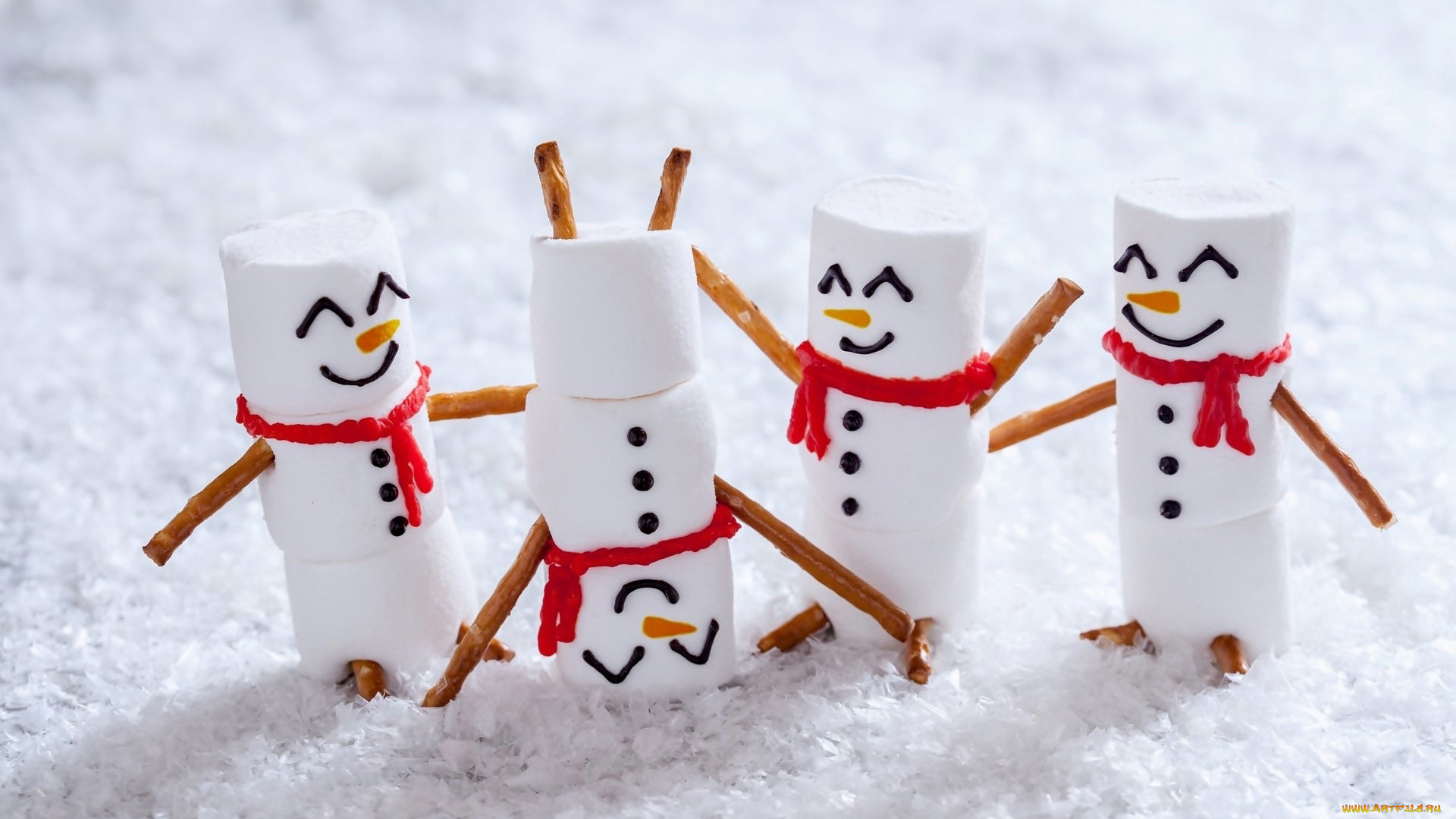 праздничные, снеговики, снег