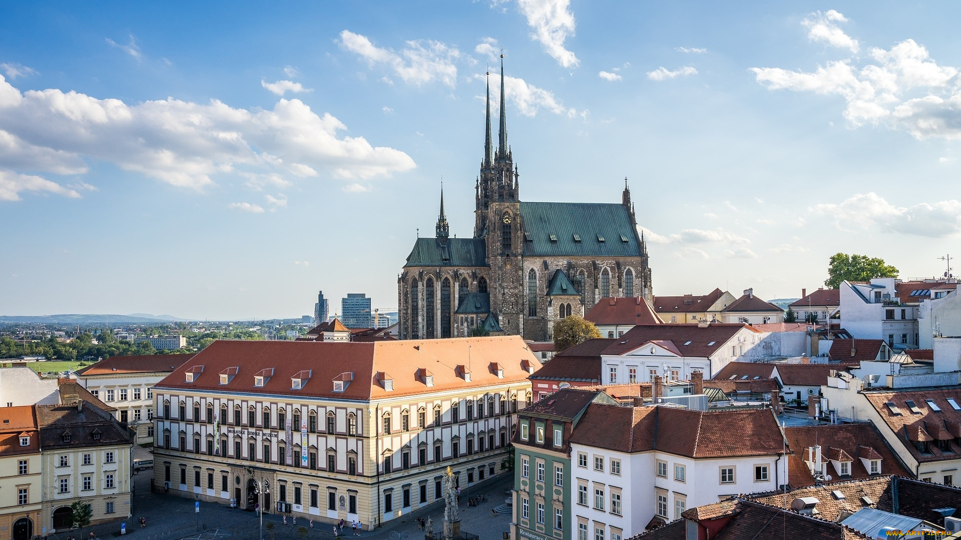 brno, moravia, czechia, города, -, панорамы