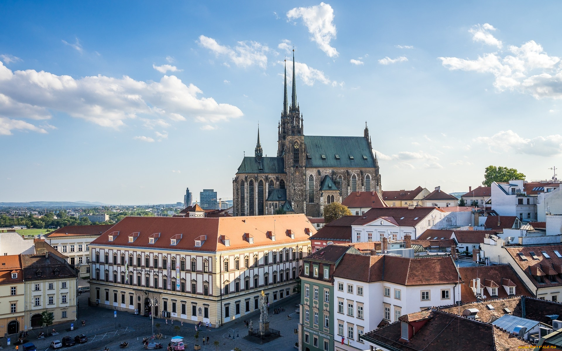 brno, moravia, czechia, города, -, панорамы