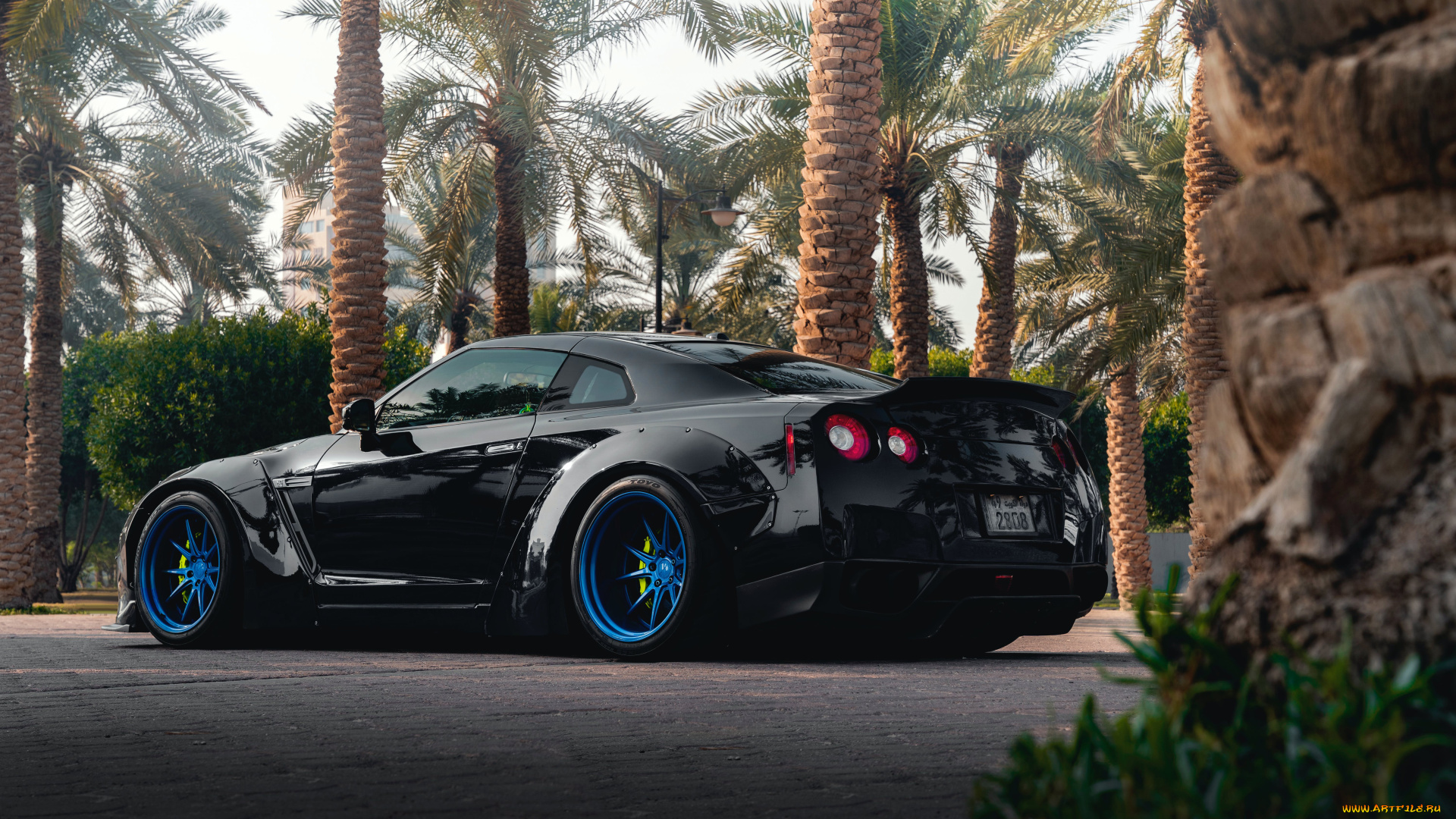 автомобили, nissan, datsun, gtr, r35, tuning, stance, black