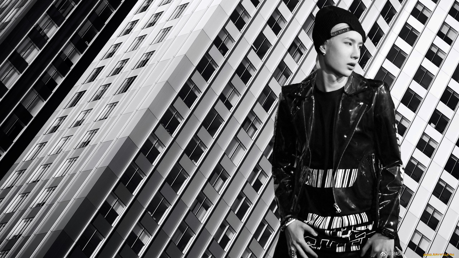 мужчины, wang, yi, bo, актер, шапка, куртка, наряд, блондин