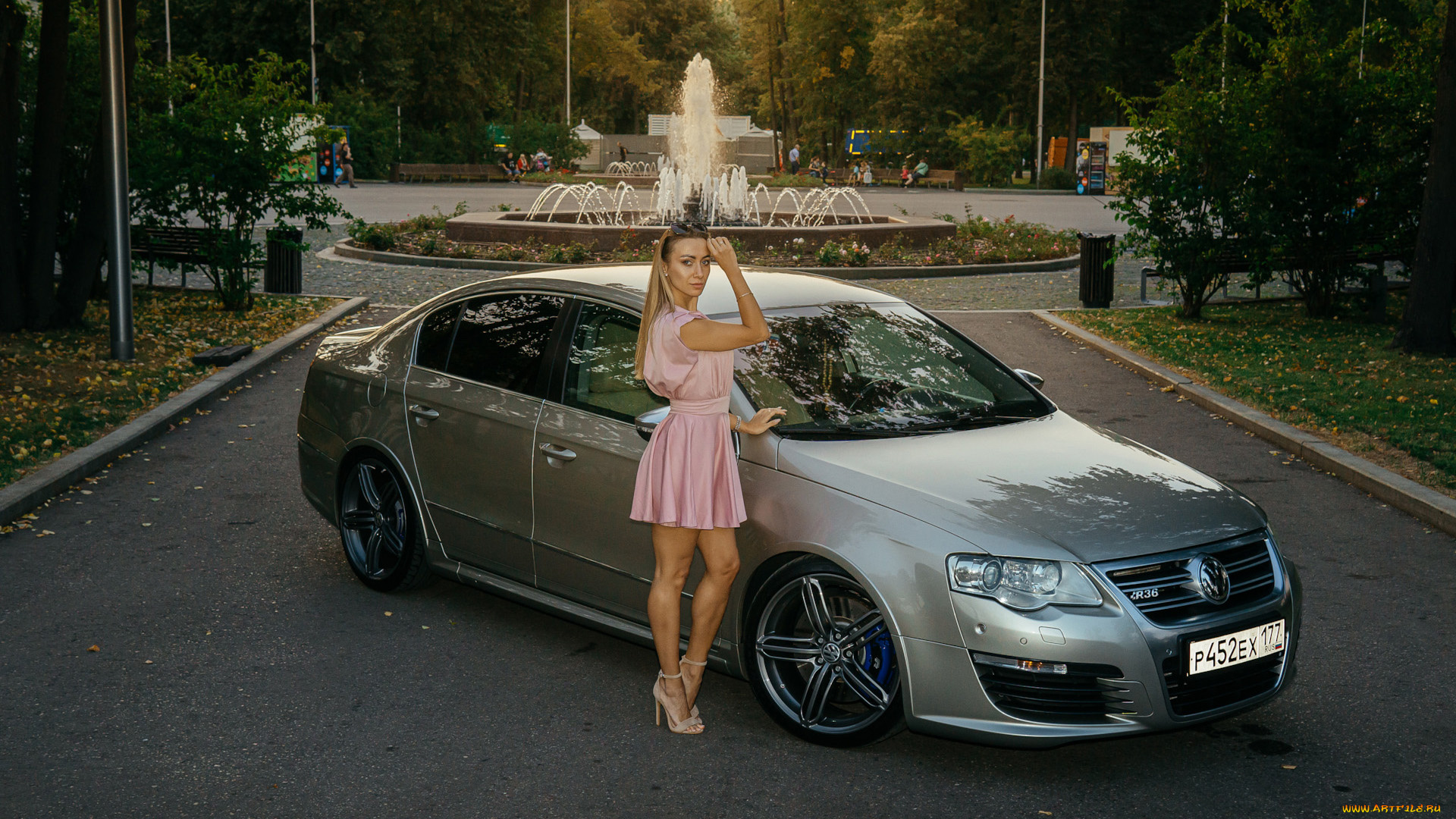 автомобили, -авто, с, девушками, volkswagen, passat, r36, turbo