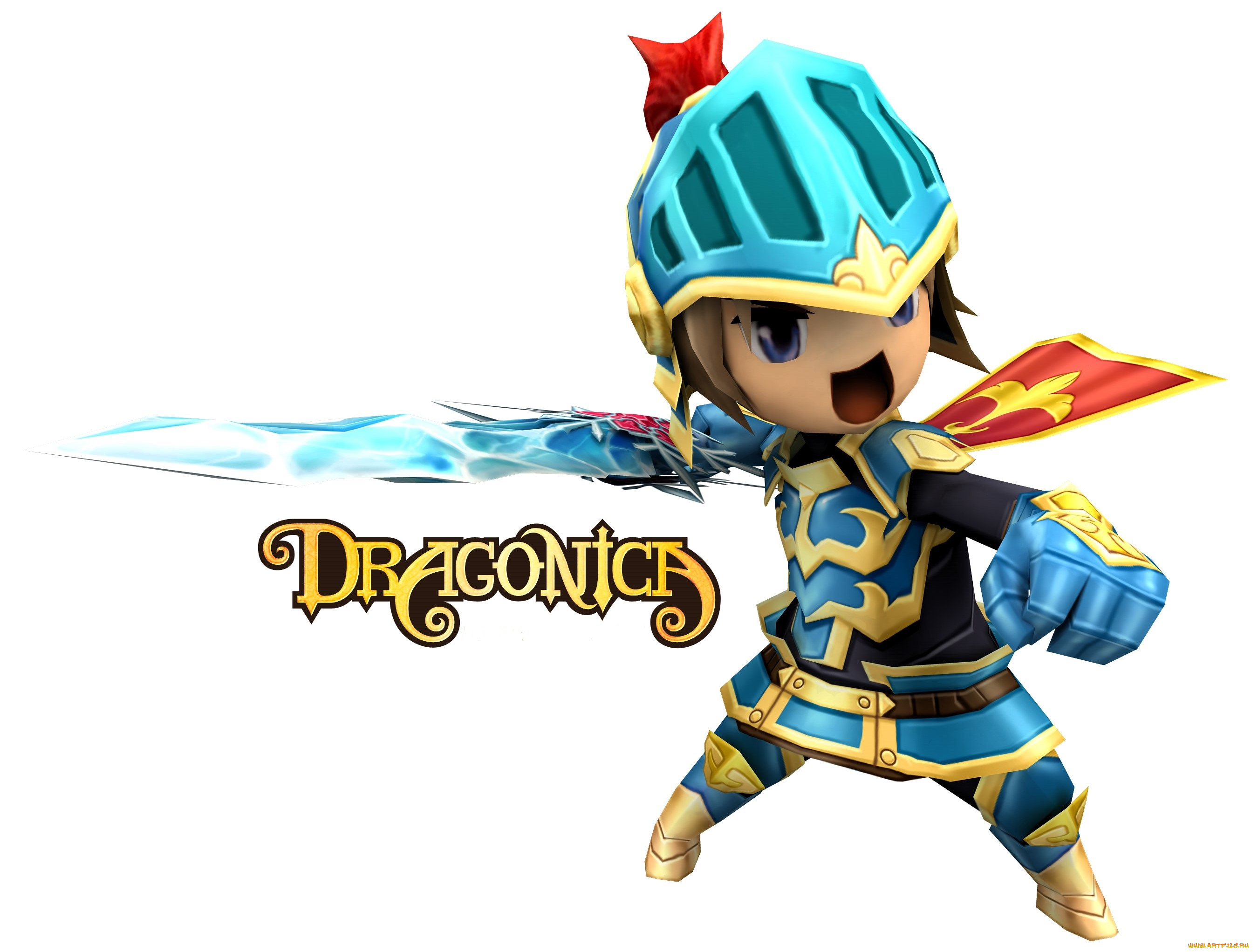 видео, игры, dragonica, персонаж, рыцарь, оружие, меч