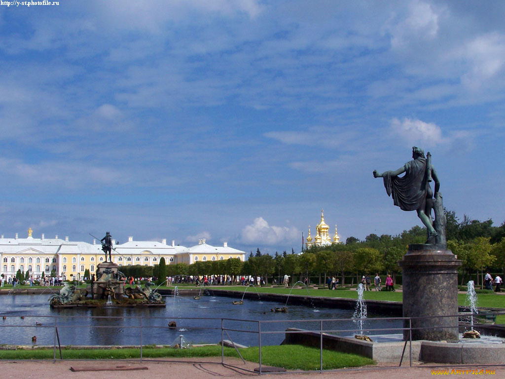 петергоф, верхний, парк, лето, 2005, города, санкт, петербург, россия