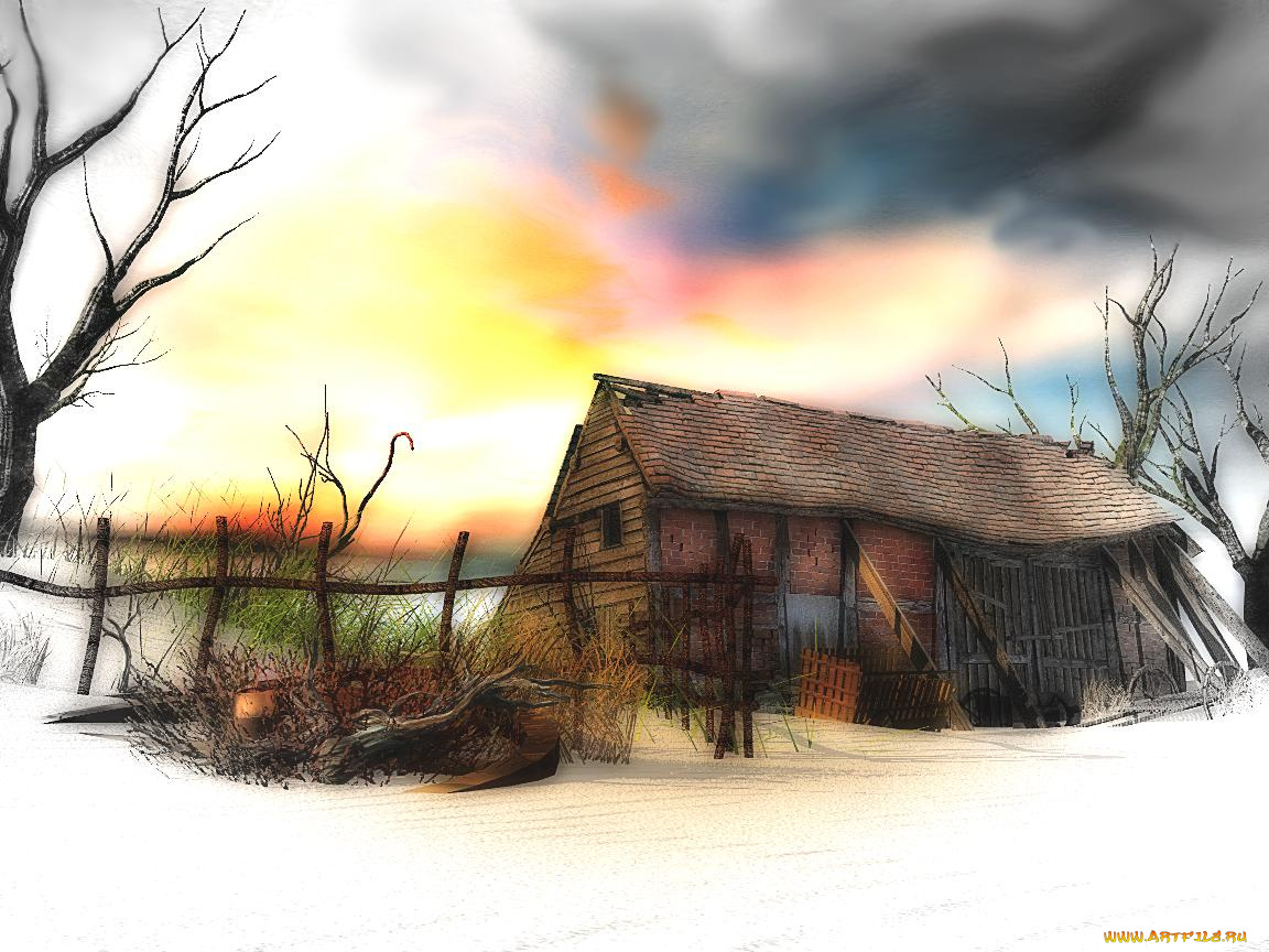 рисованные, природа