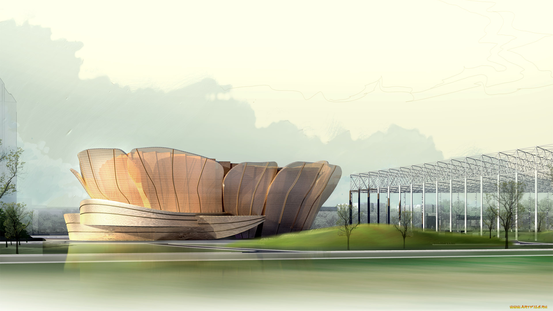 3д, графика, architecture, архитектура