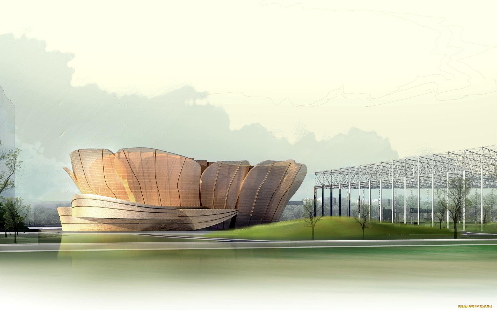 3д, графика, architecture, архитектура