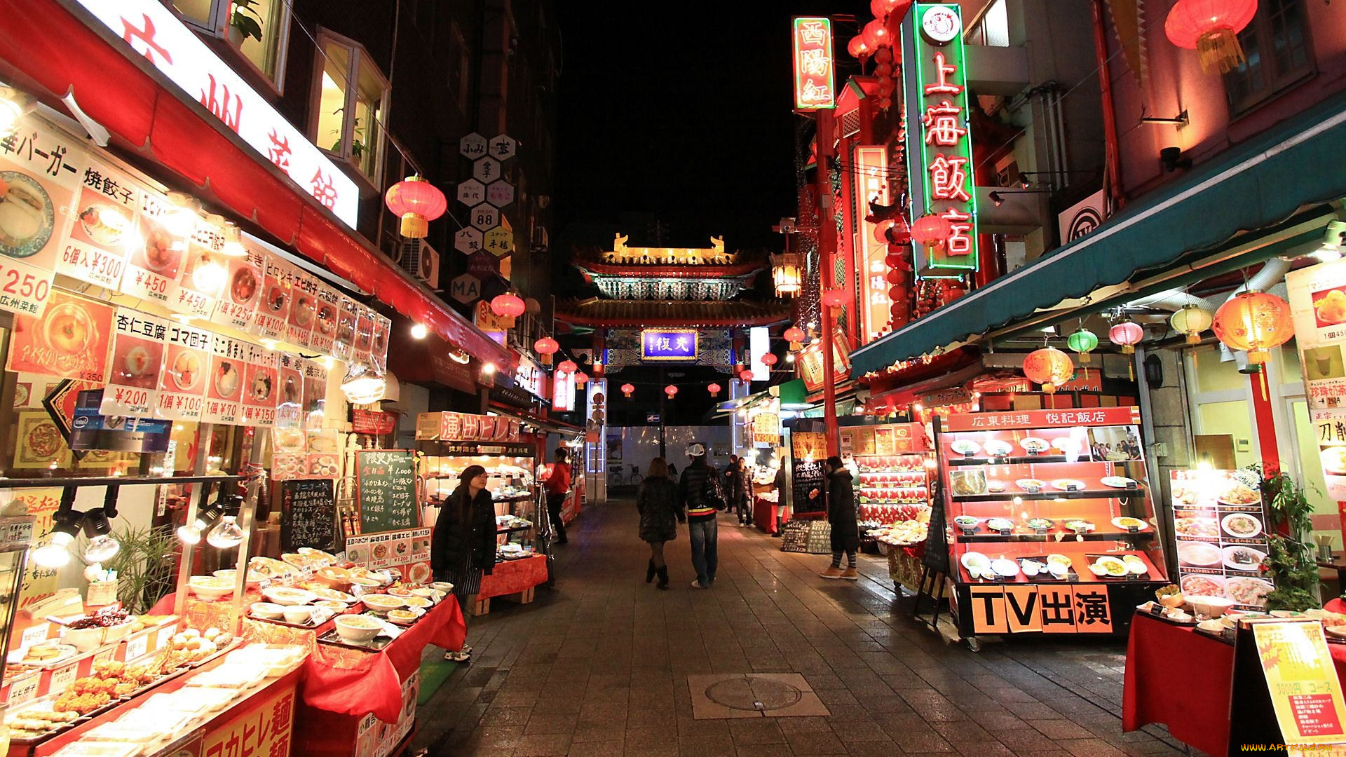 города, огни, ночного