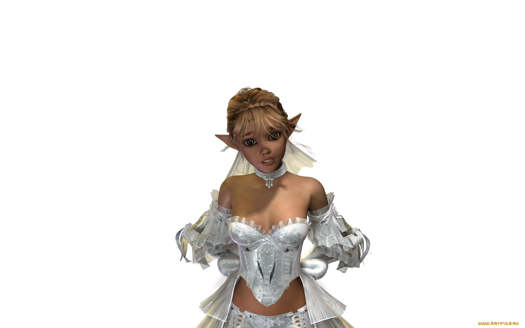 3д, графика, elves, эльфы, прическа, корсет