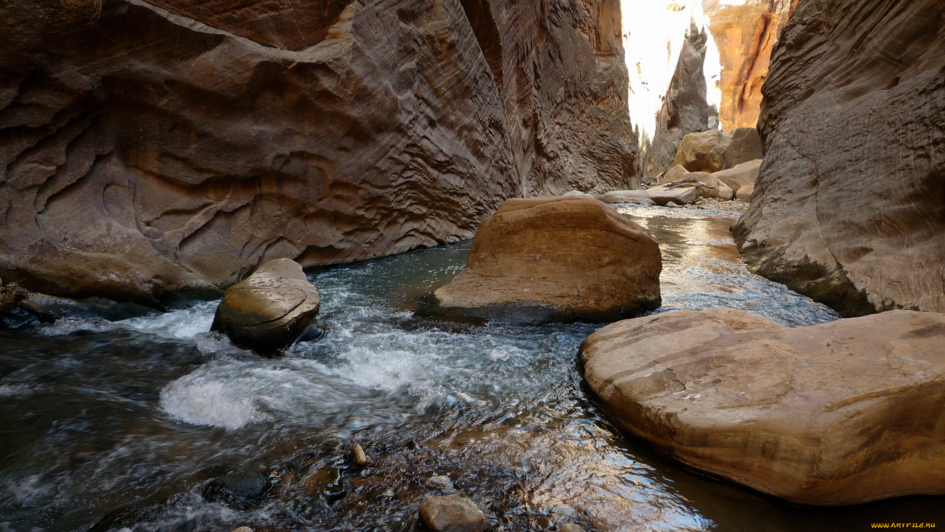 природа, реки, озера, labyrinth, falls, zion, national, park, usa, utah