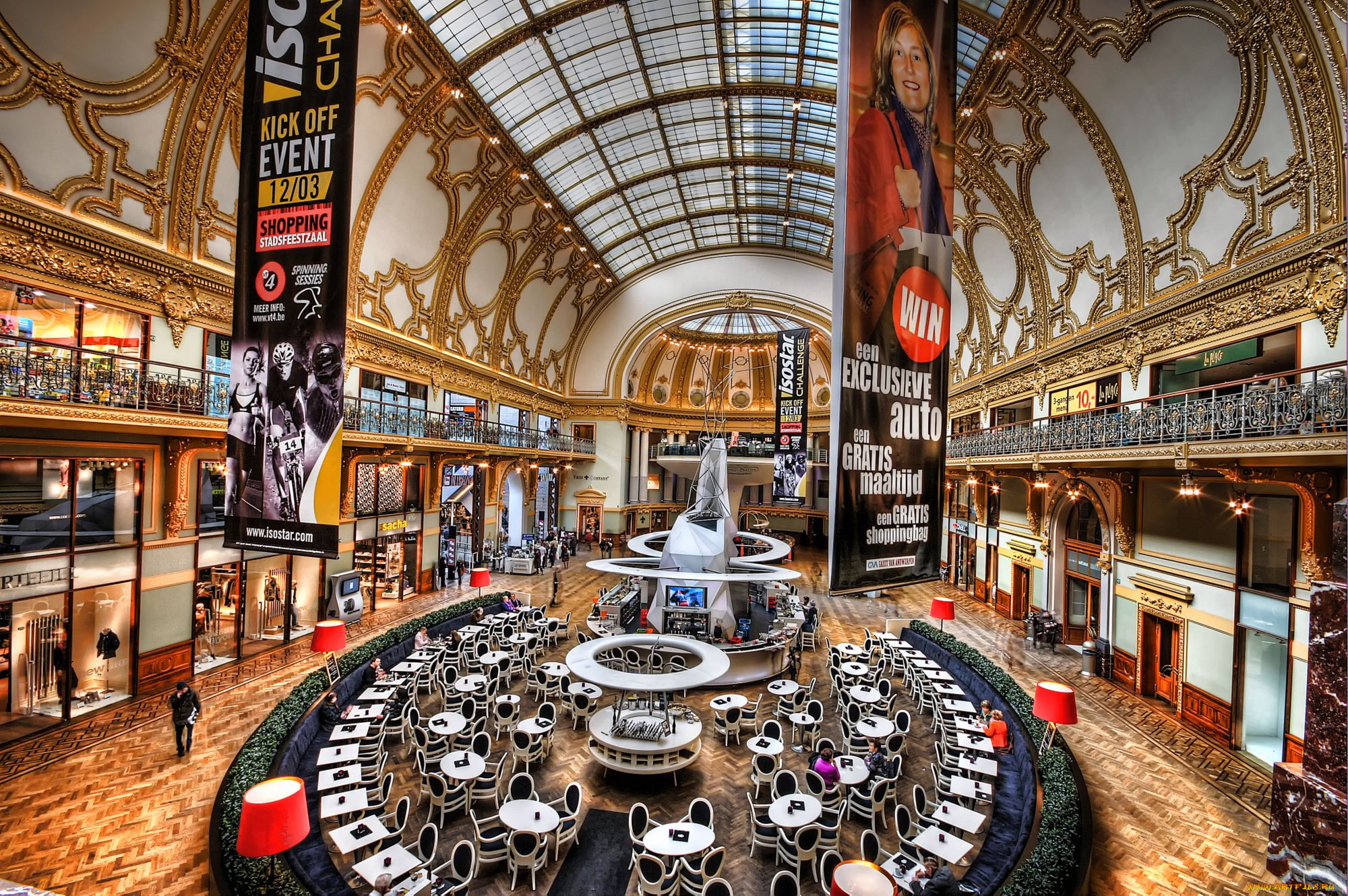 антверпен, бельгия, интерьер, казино, торгово, развлекательные, центры, торговый, центр, кафе, бутики