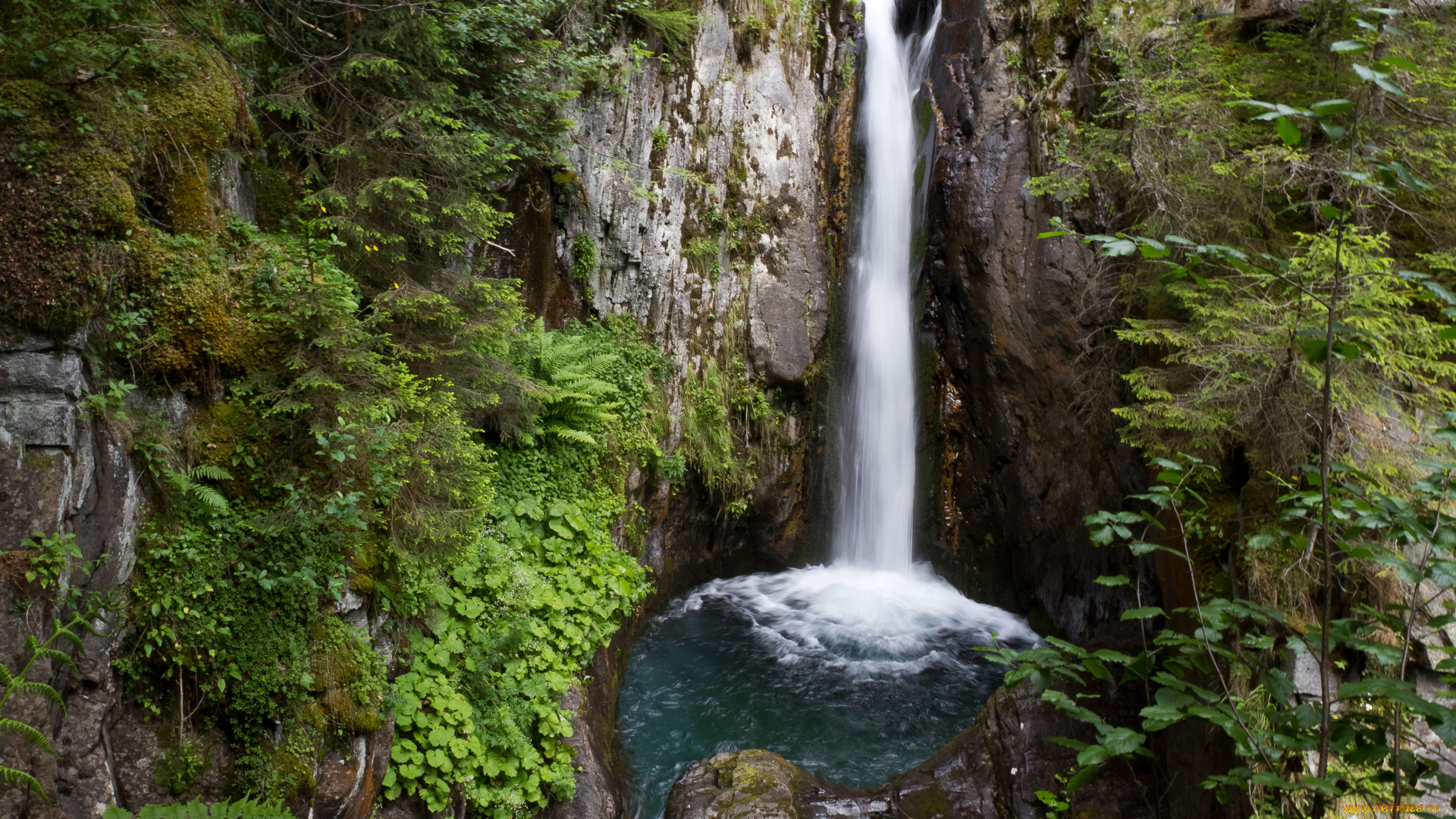 природа, водопады, поток, воды